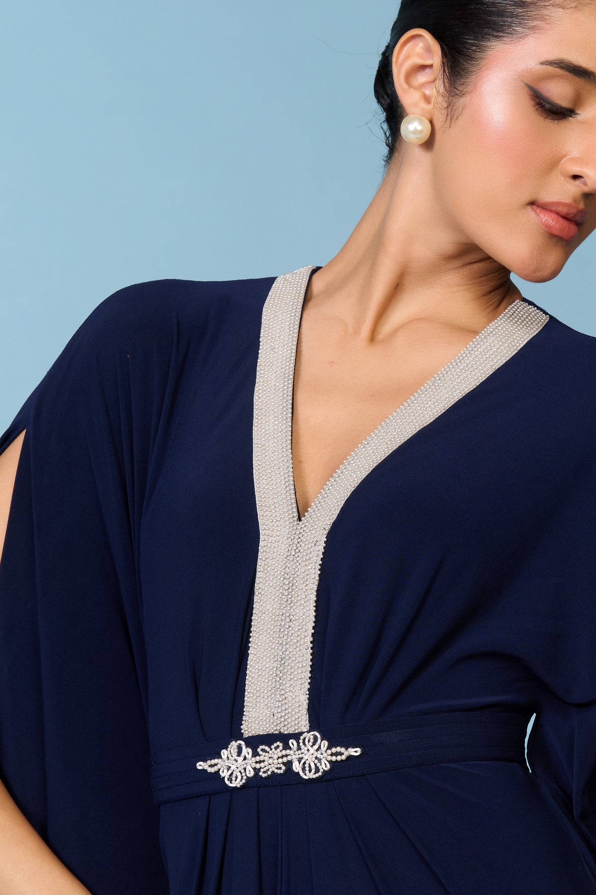 Navy Kaftan Dress