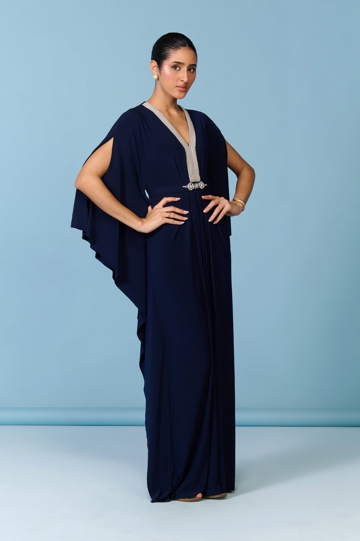Navy Kaftan Dress