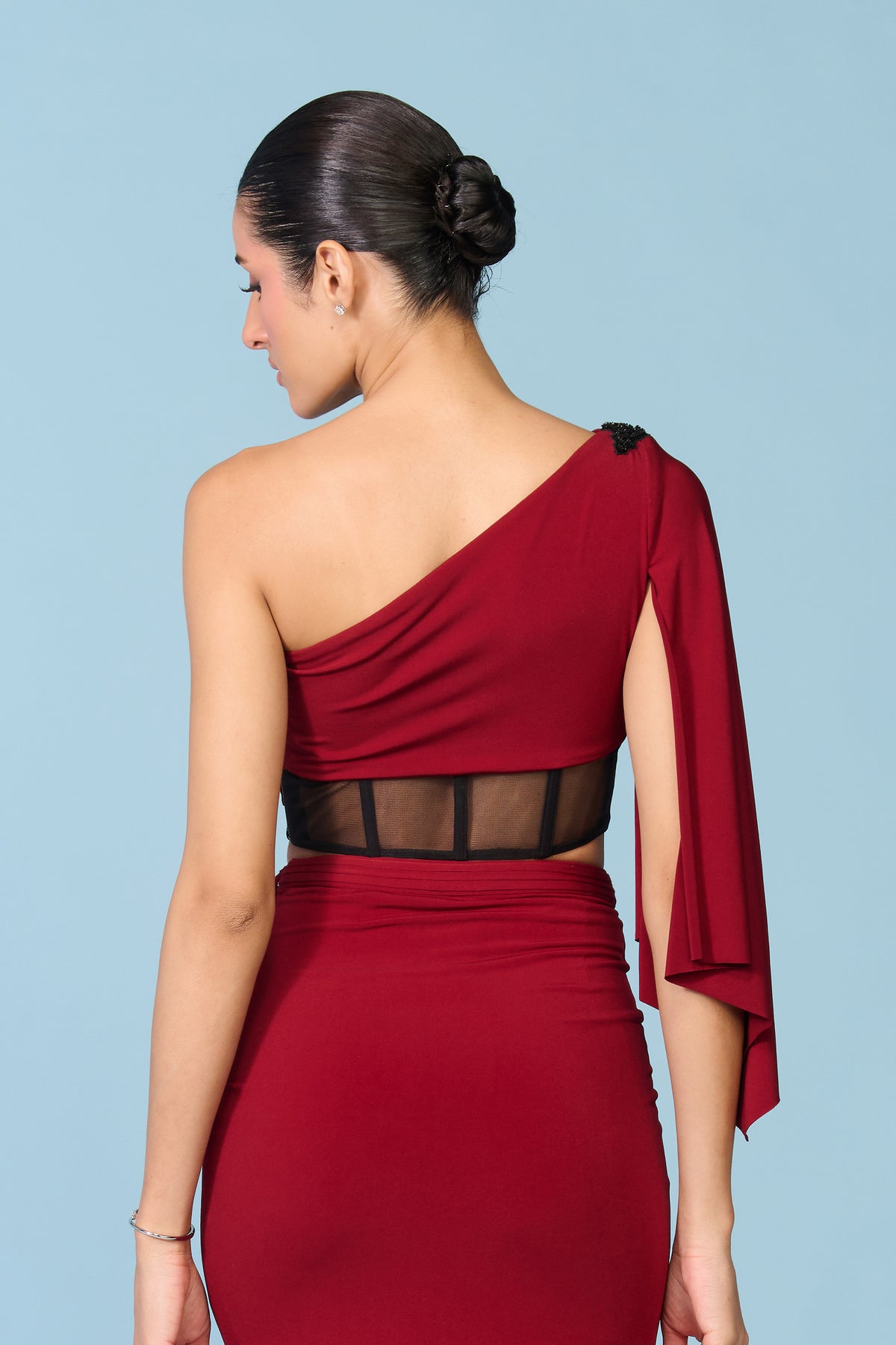 Cherry One Shoulder Top