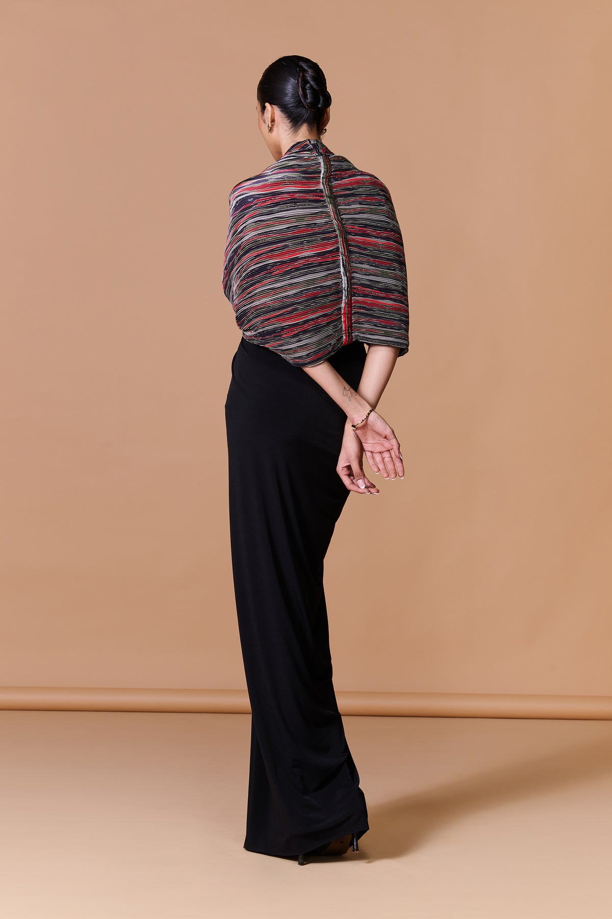 Printed Cape Gown