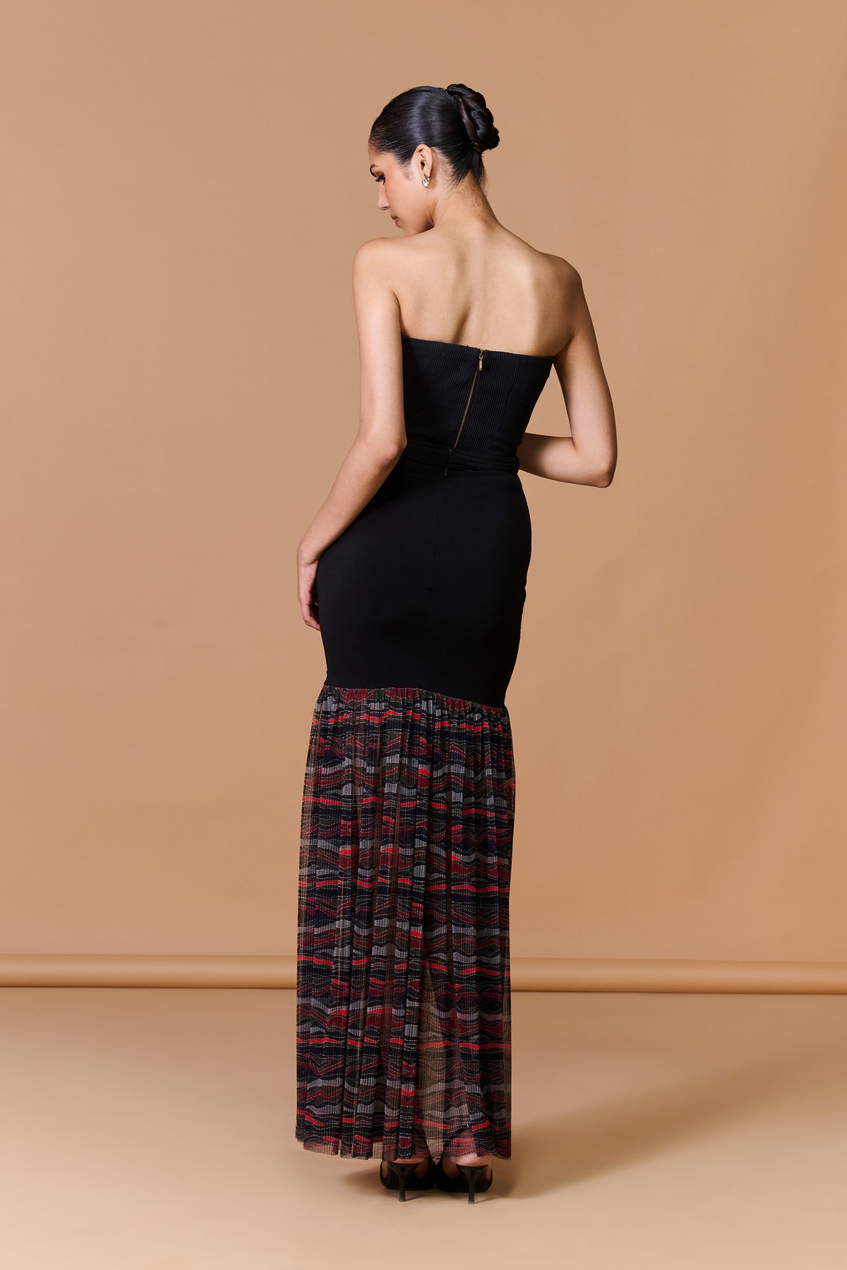Draped Pleated Skirt