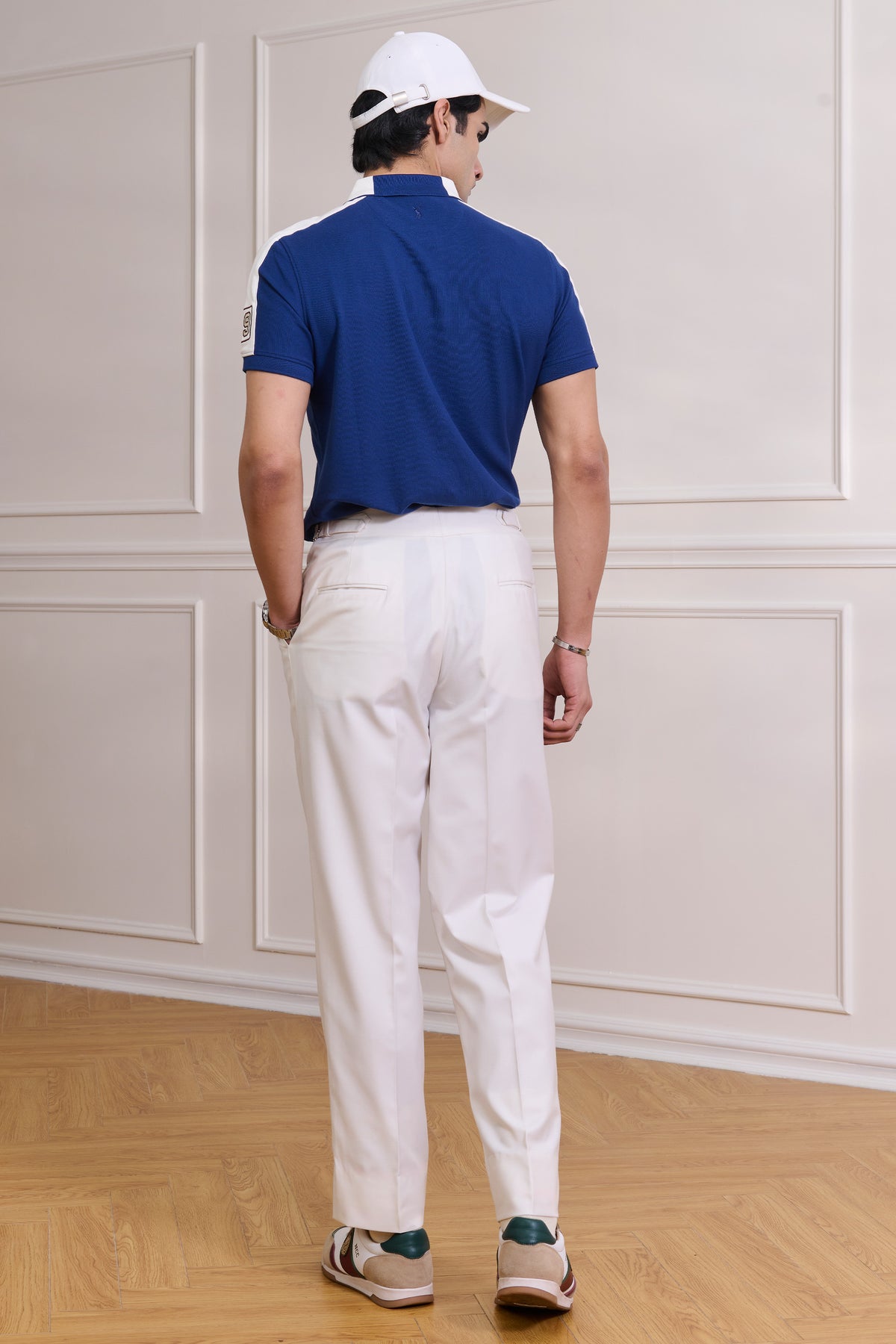 SNCC Navy Supima Colour-Block Yorker