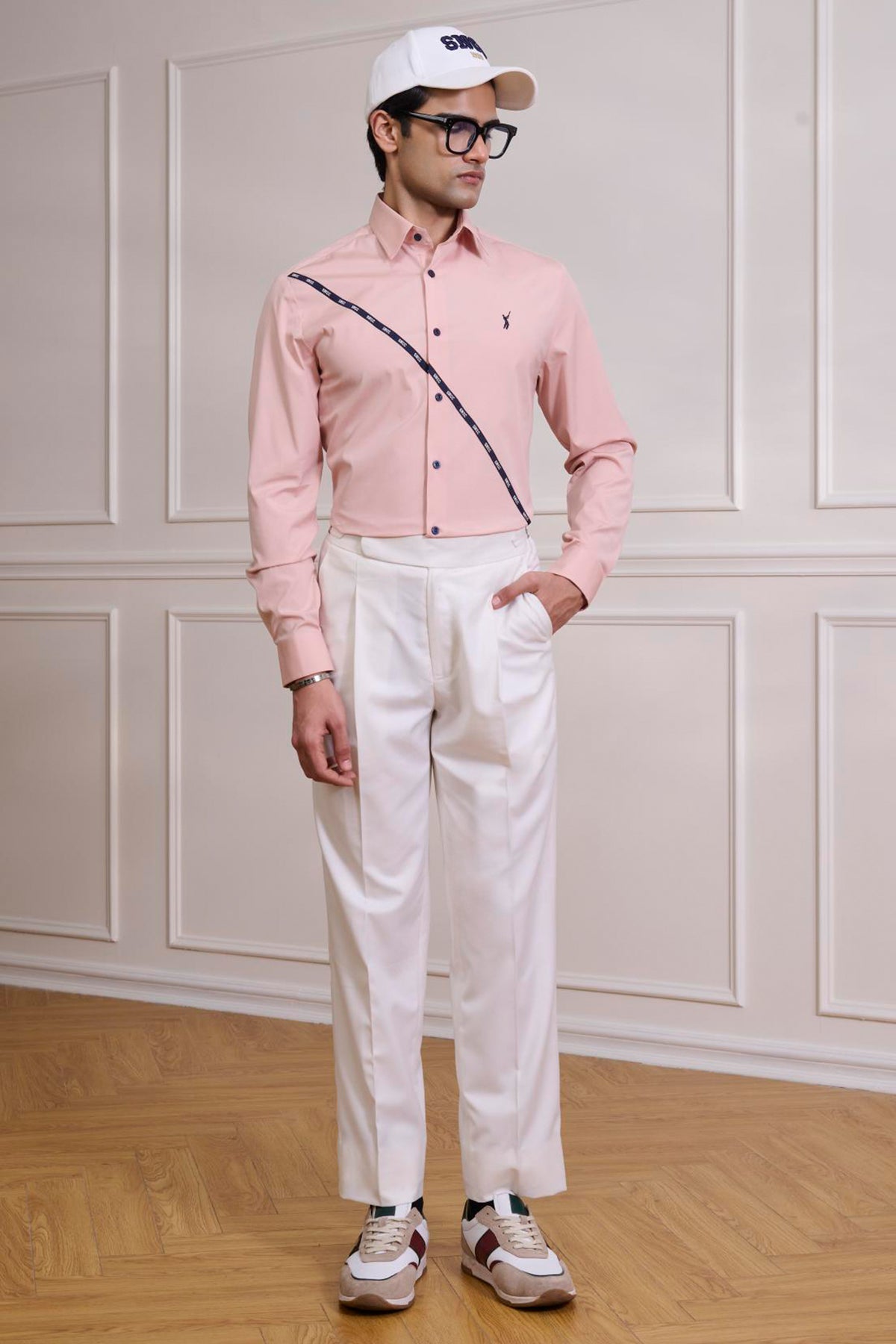 SNCC Pink Diagonal Tape Shirt