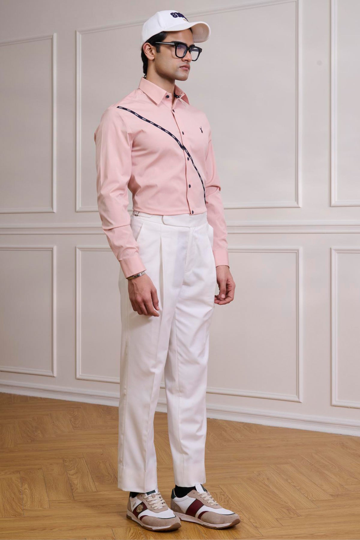 SNCC Pink Diagonal Tape Shirt
