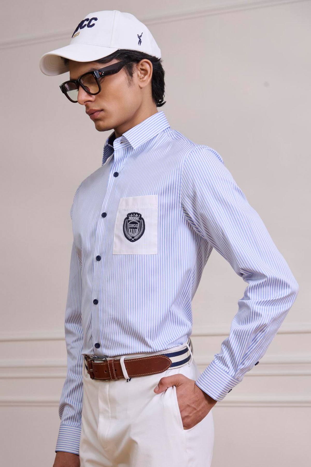 SNCC Blue Patch Crested Pocket Shirt