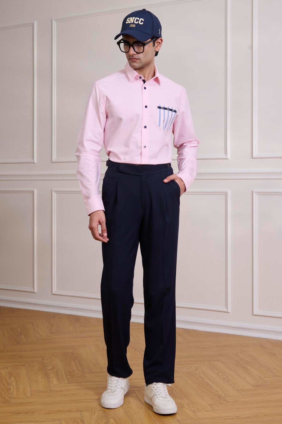SNCC Pink Striped Pocket Shirt