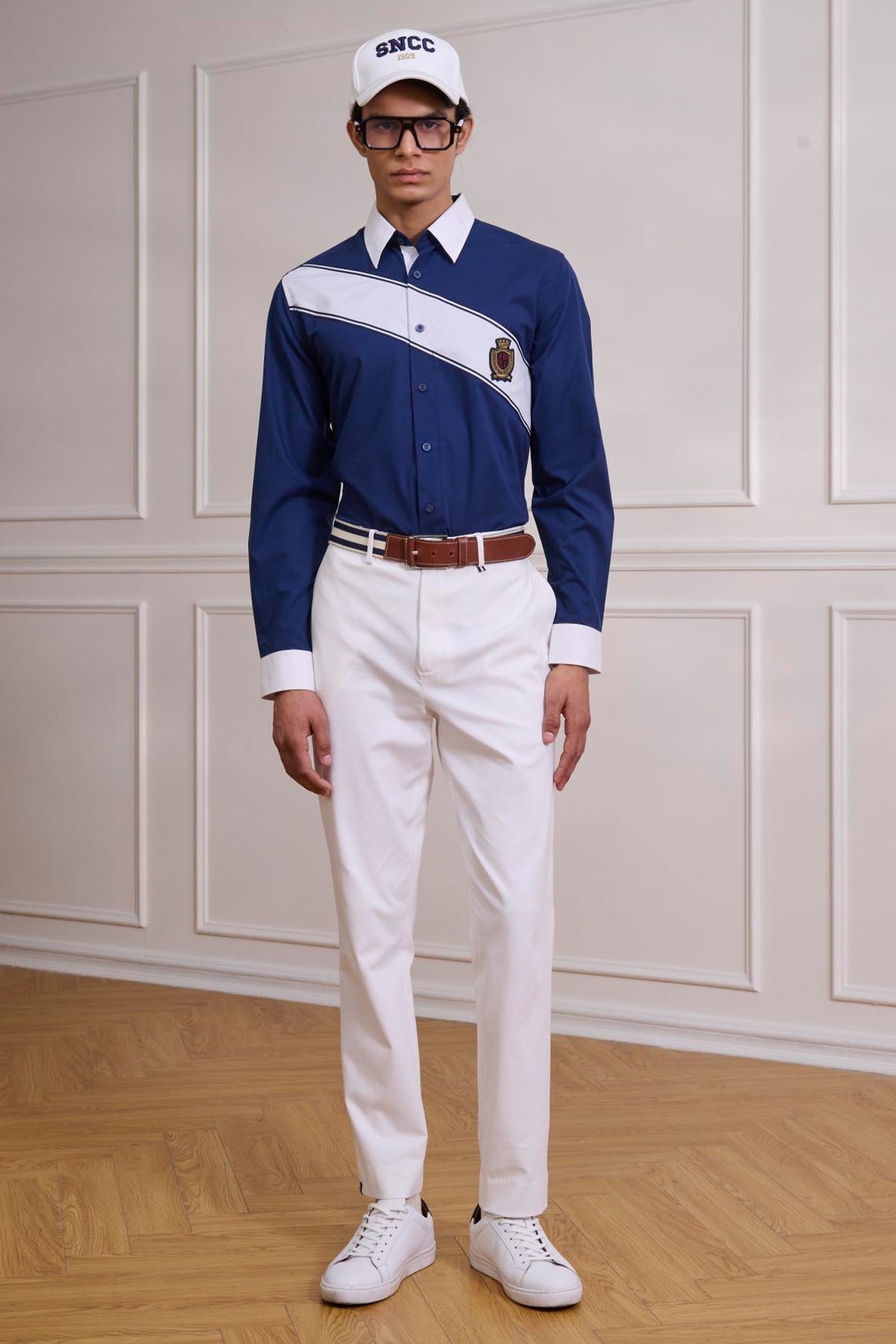 SNCC Navy Colour Block Shirt