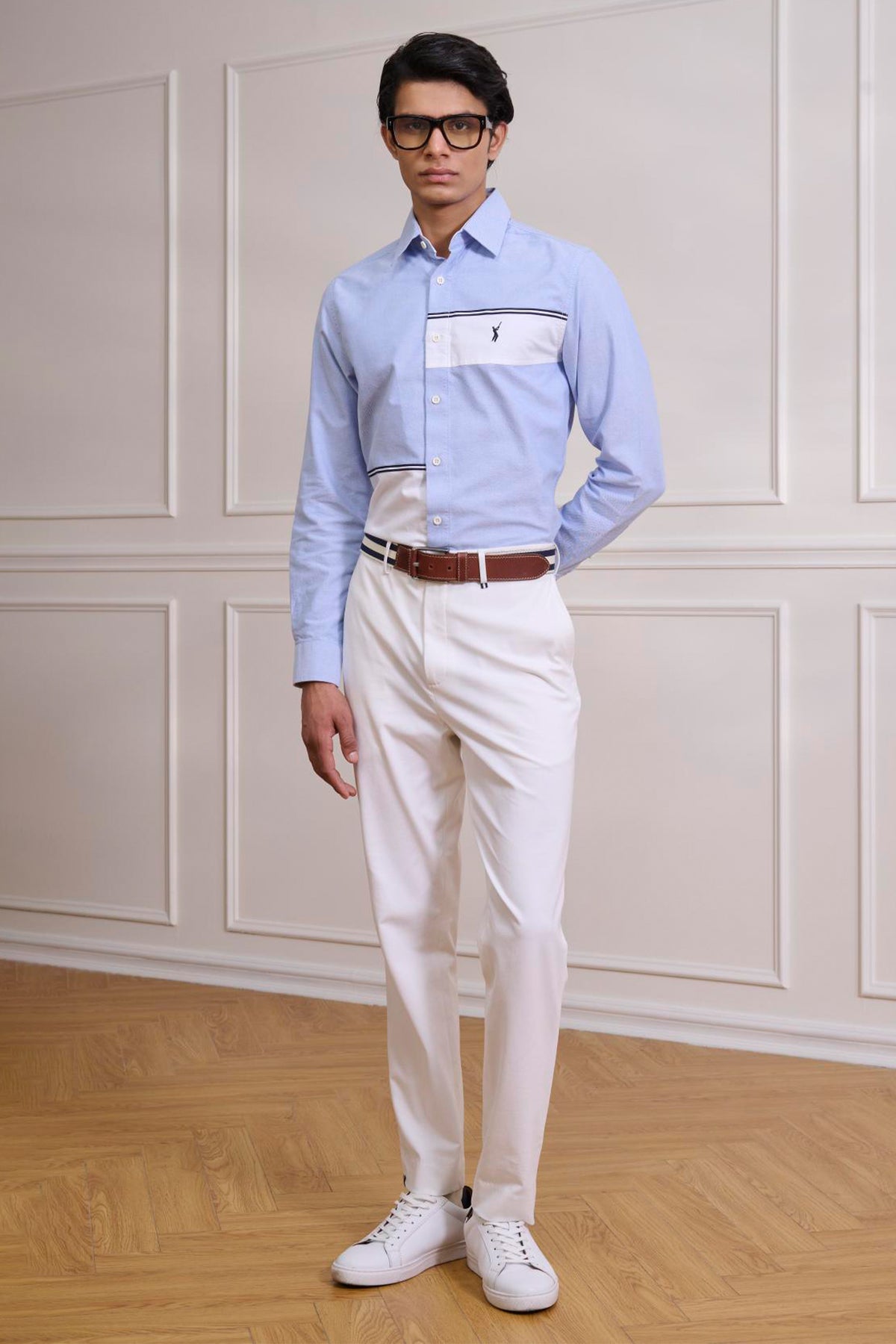 SNCC Blue Contrast Panel Shirt
