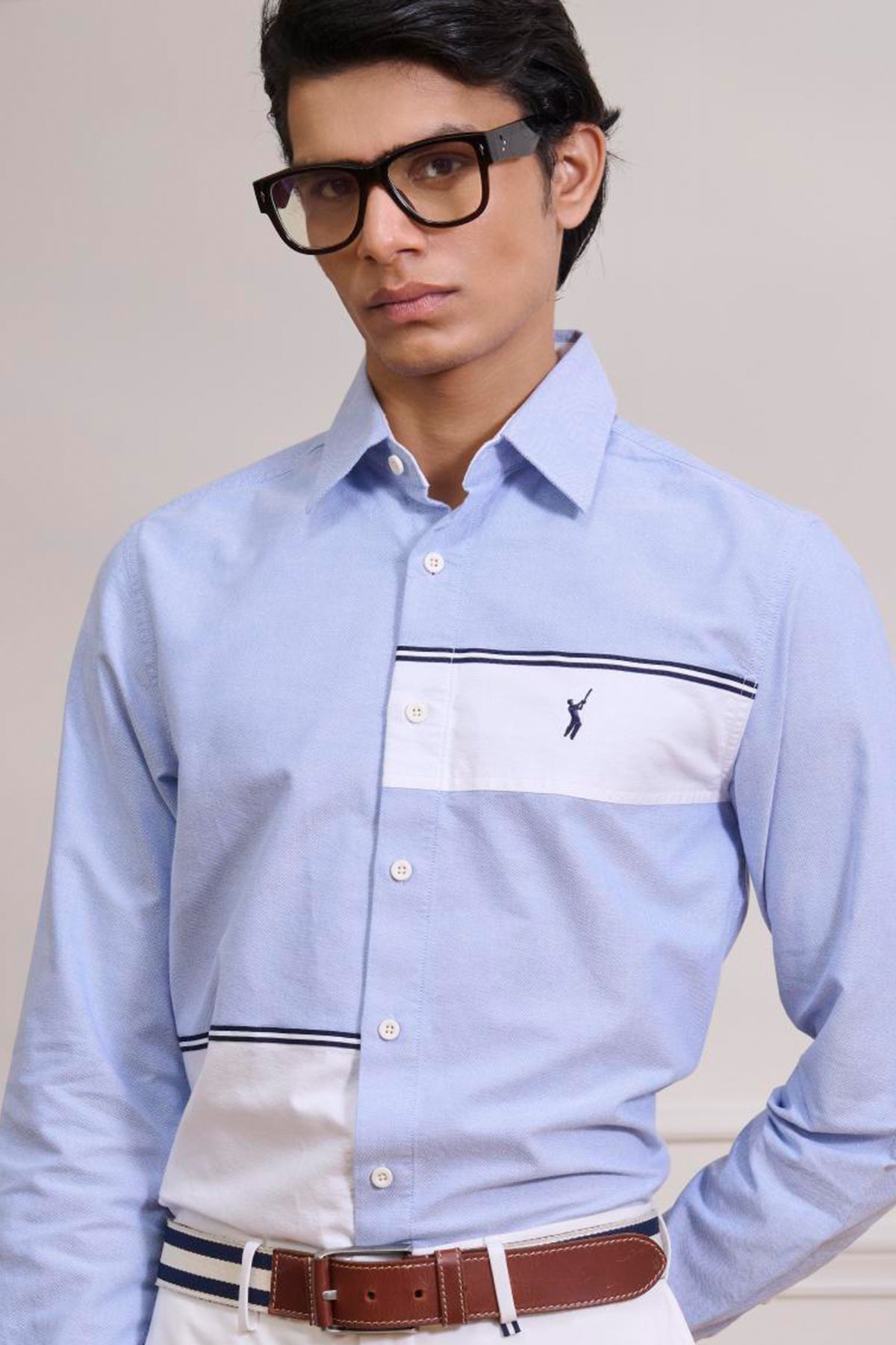 SNCC Blue Contrast Panel Shirt