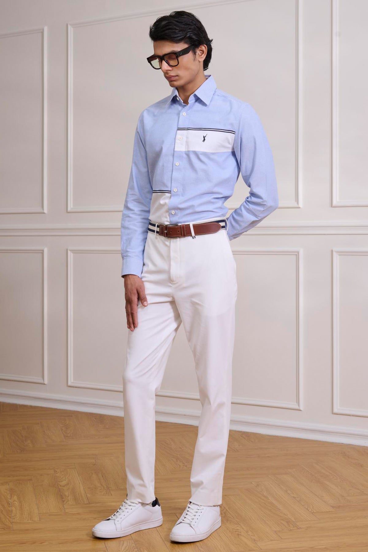 SNCC Blue Contrast Panel Shirt