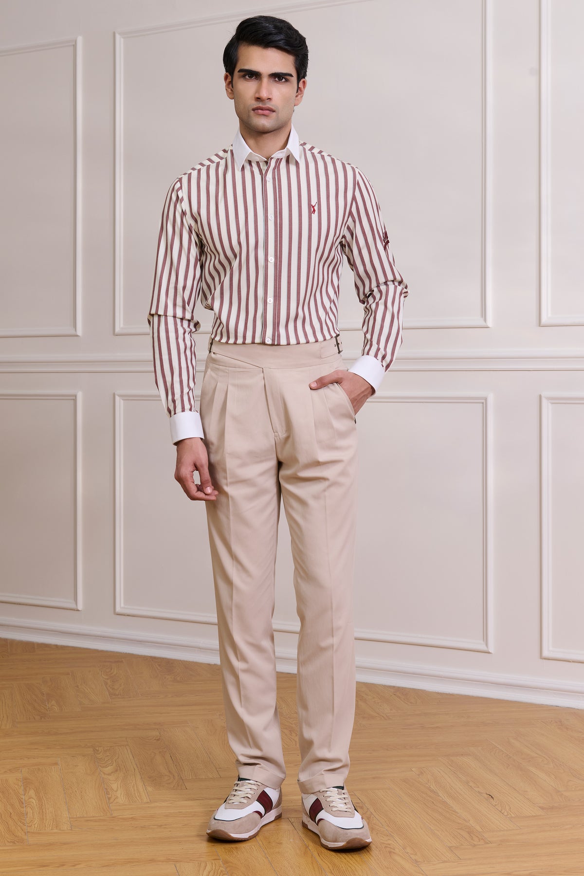 SNCC Espresso Striped Shirt