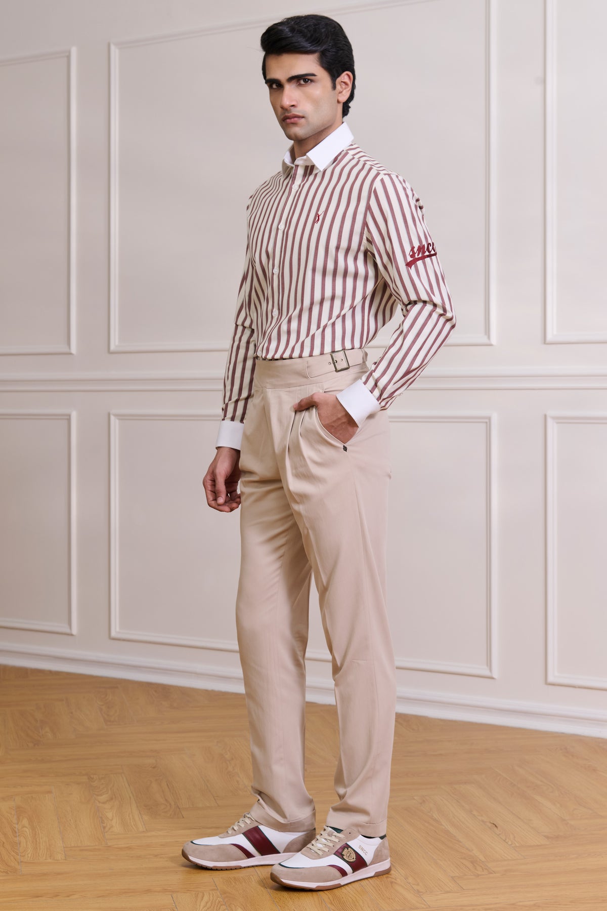 SNCC Espresso Striped Shirt
