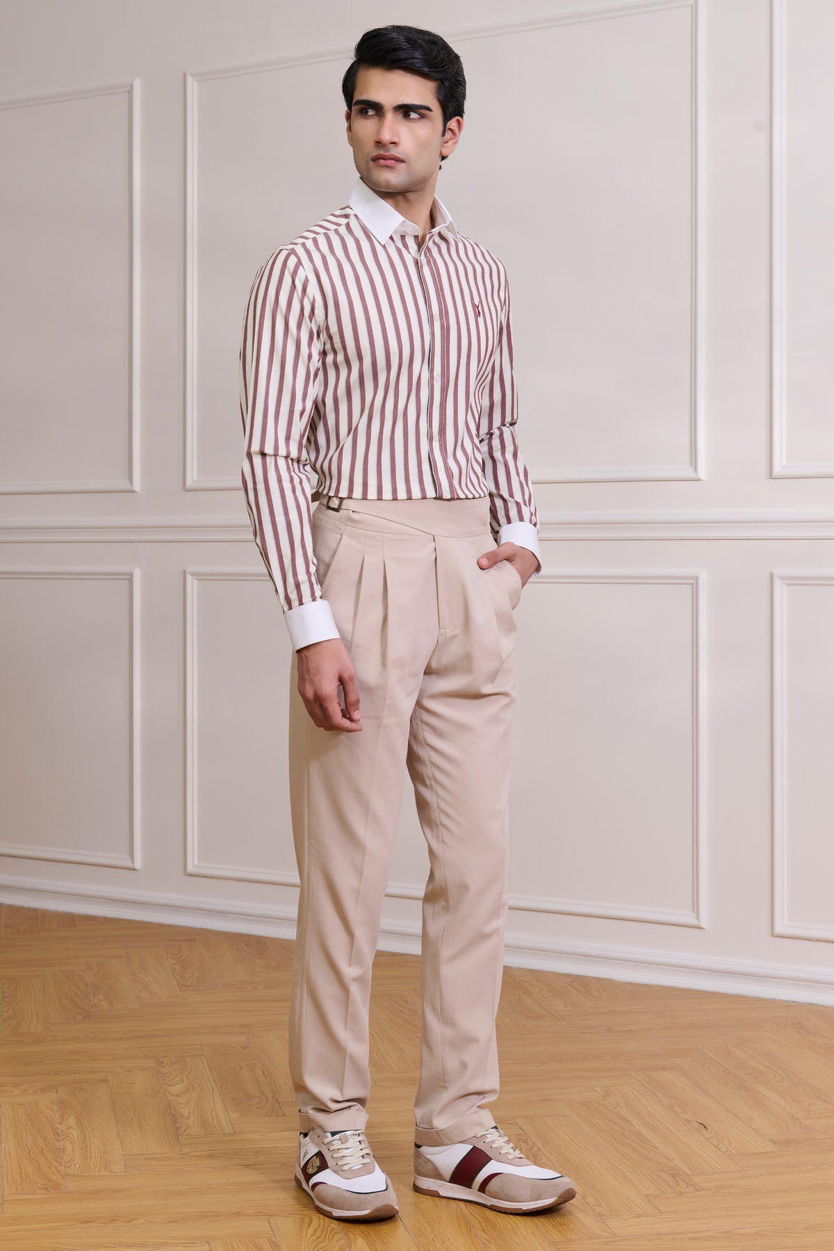 SNCC Espresso Striped Shirt