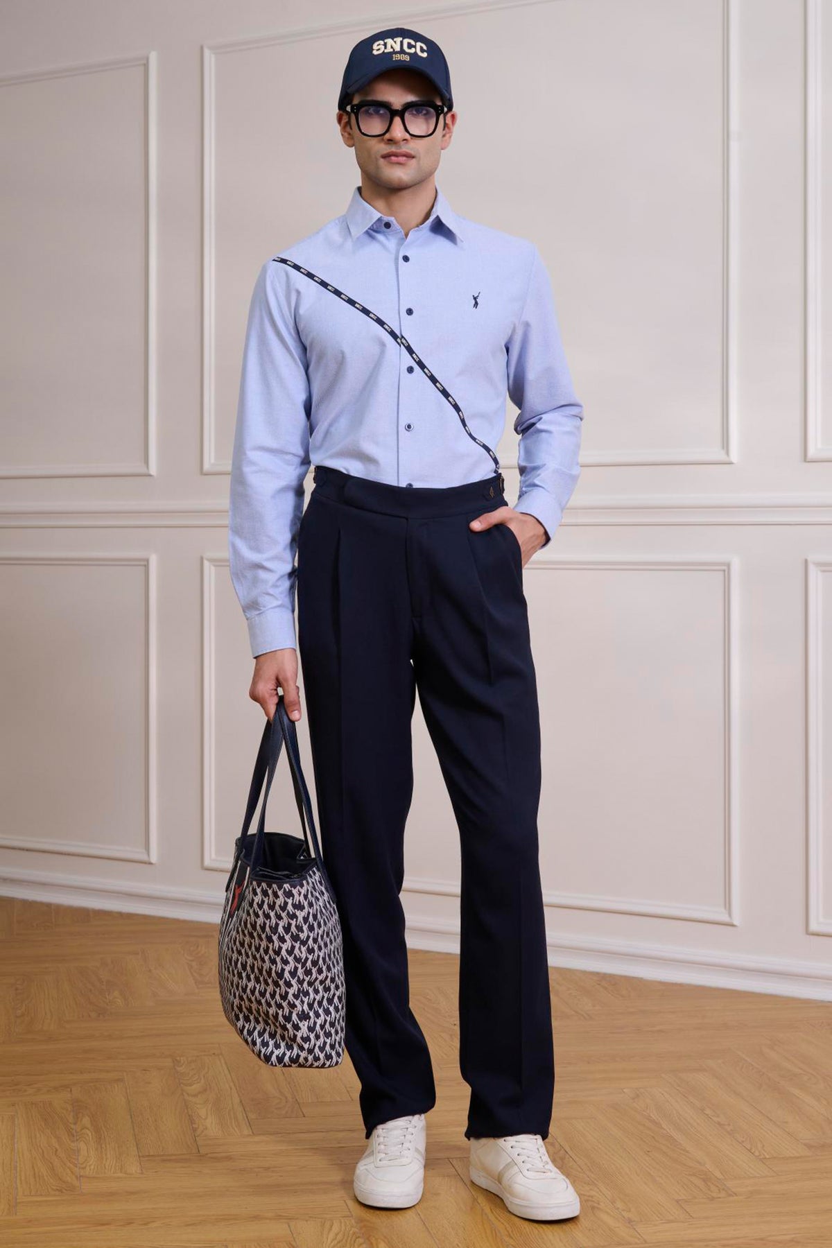 SNCC Blue Diagonal Tape Shirt