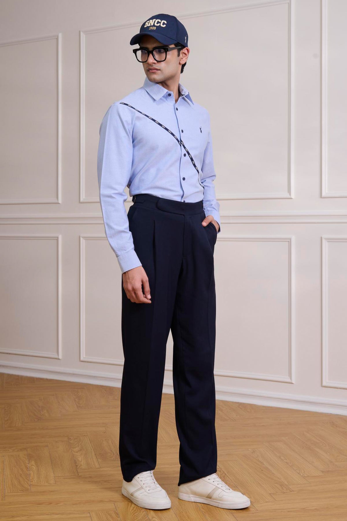 SNCC Blue Diagonal Tape Shirt