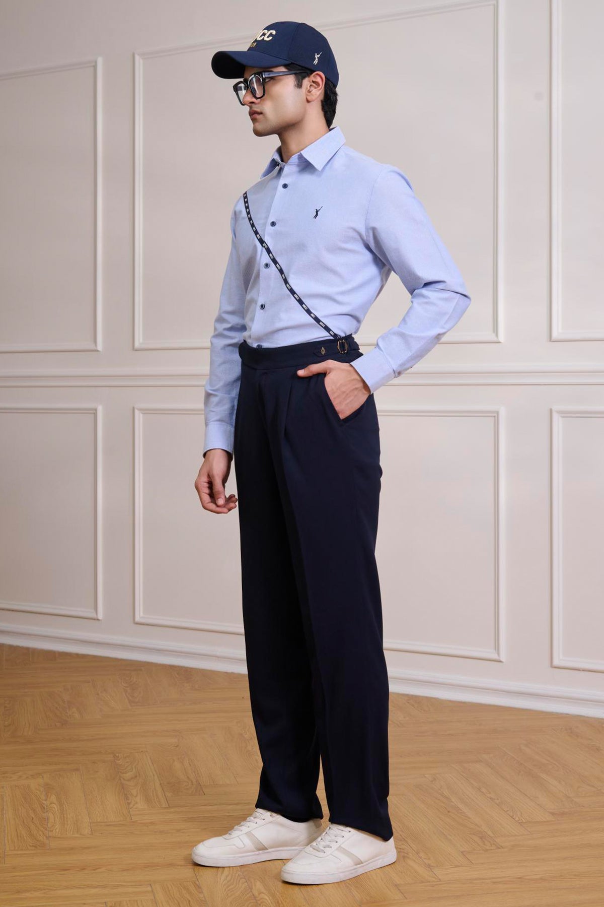 SNCC Blue Diagonal Tape Shirt