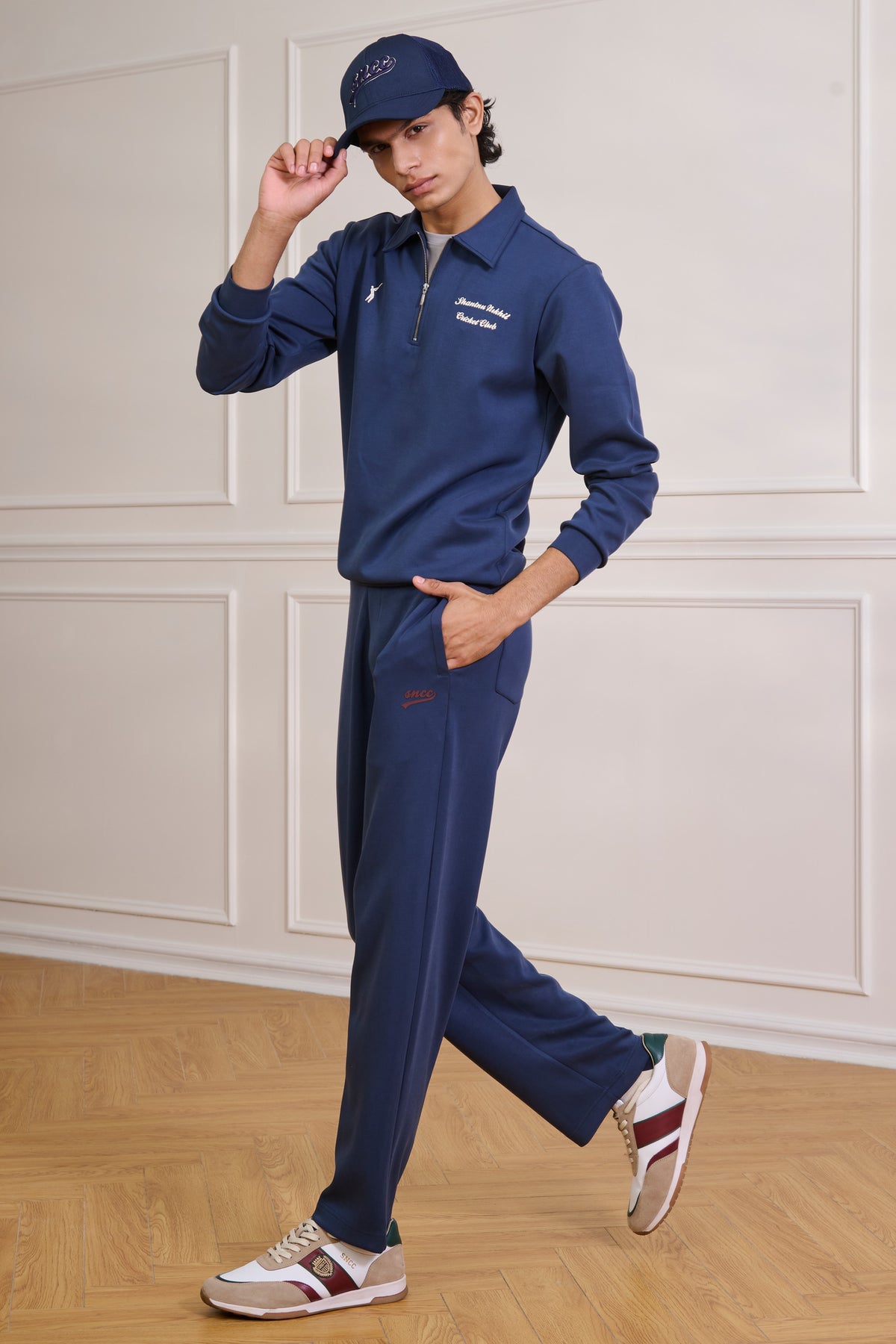 SNCC Navy Zip-Neck Sweatshirt