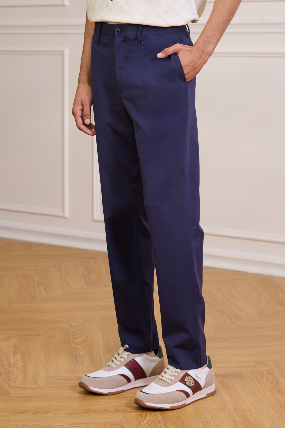 SNCC Navy Straight Leg Trousers
