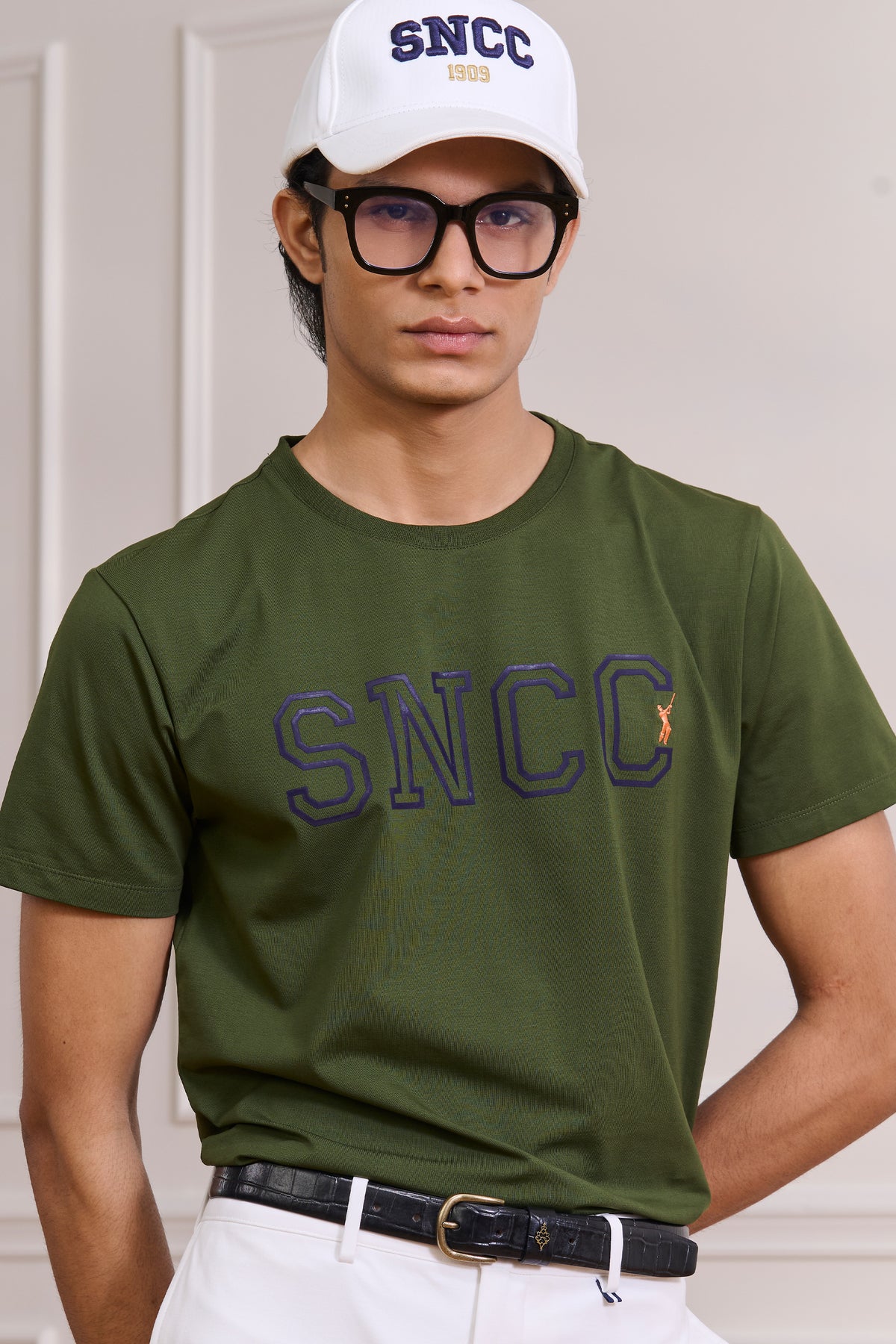 Olive 3D SNCC Printed T-Shirt