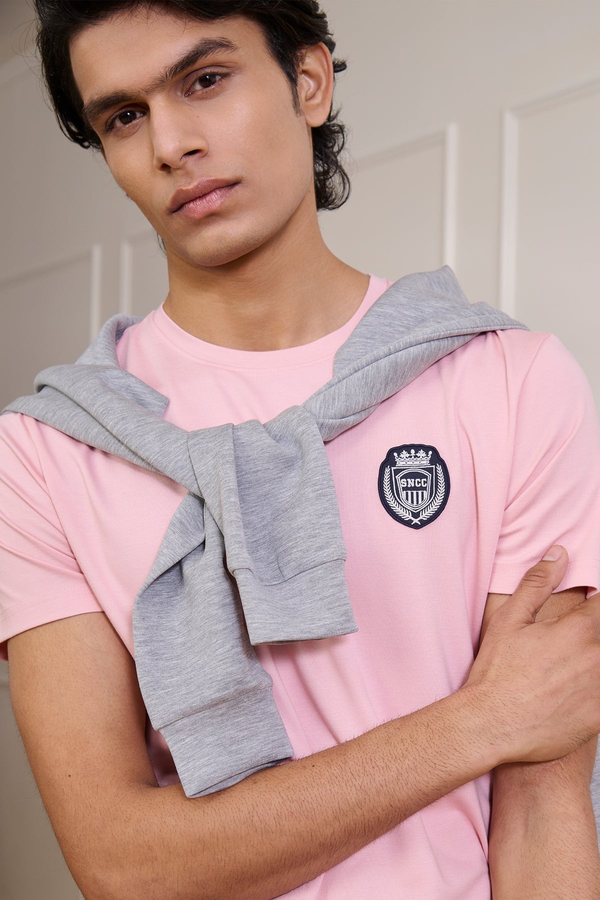 SNCC Peach Round Collar T-Shirt