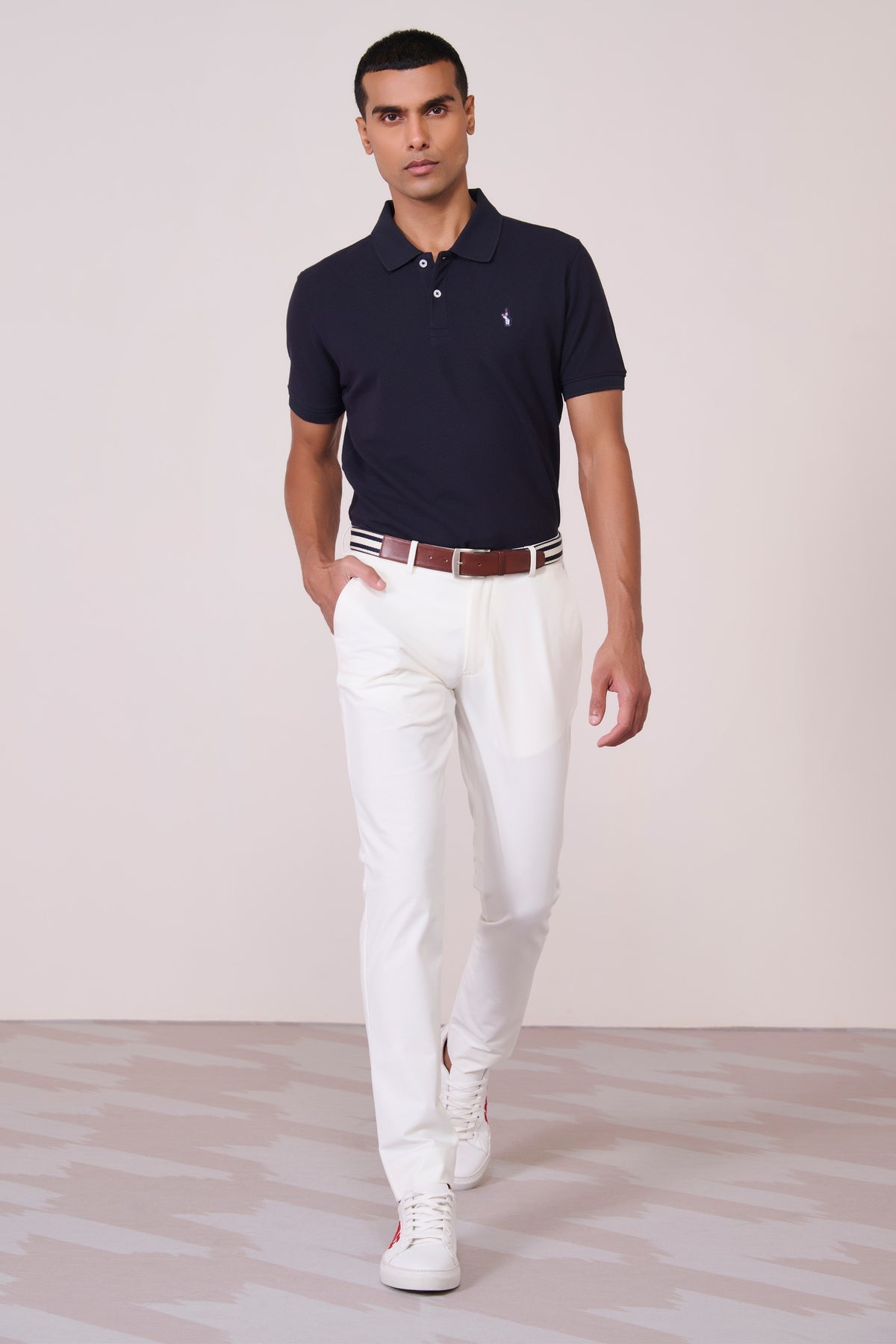 SNCC Navy Supima Pique Knit Shirt