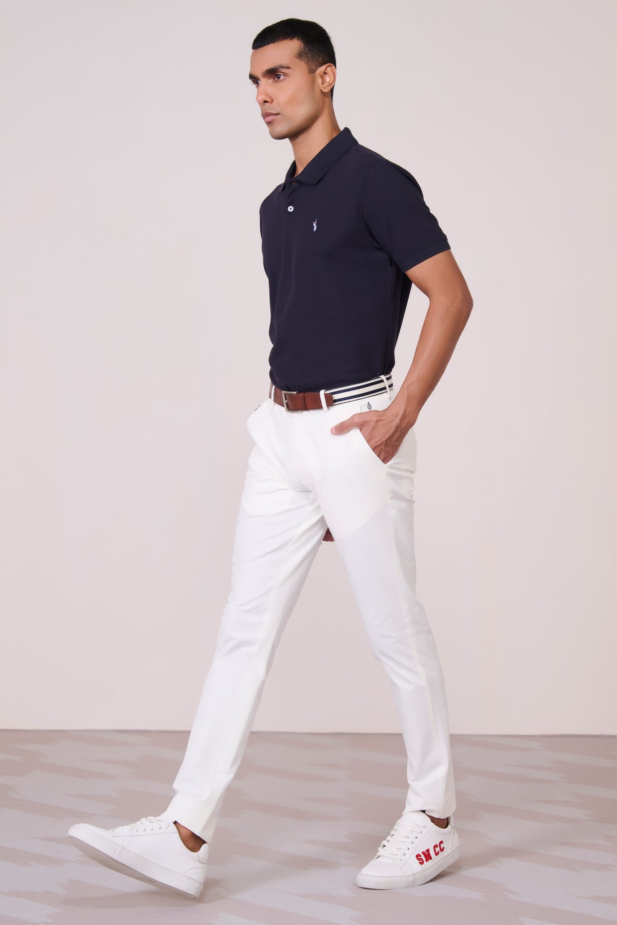 SNCC Navy Supima Pique Knit Shirt