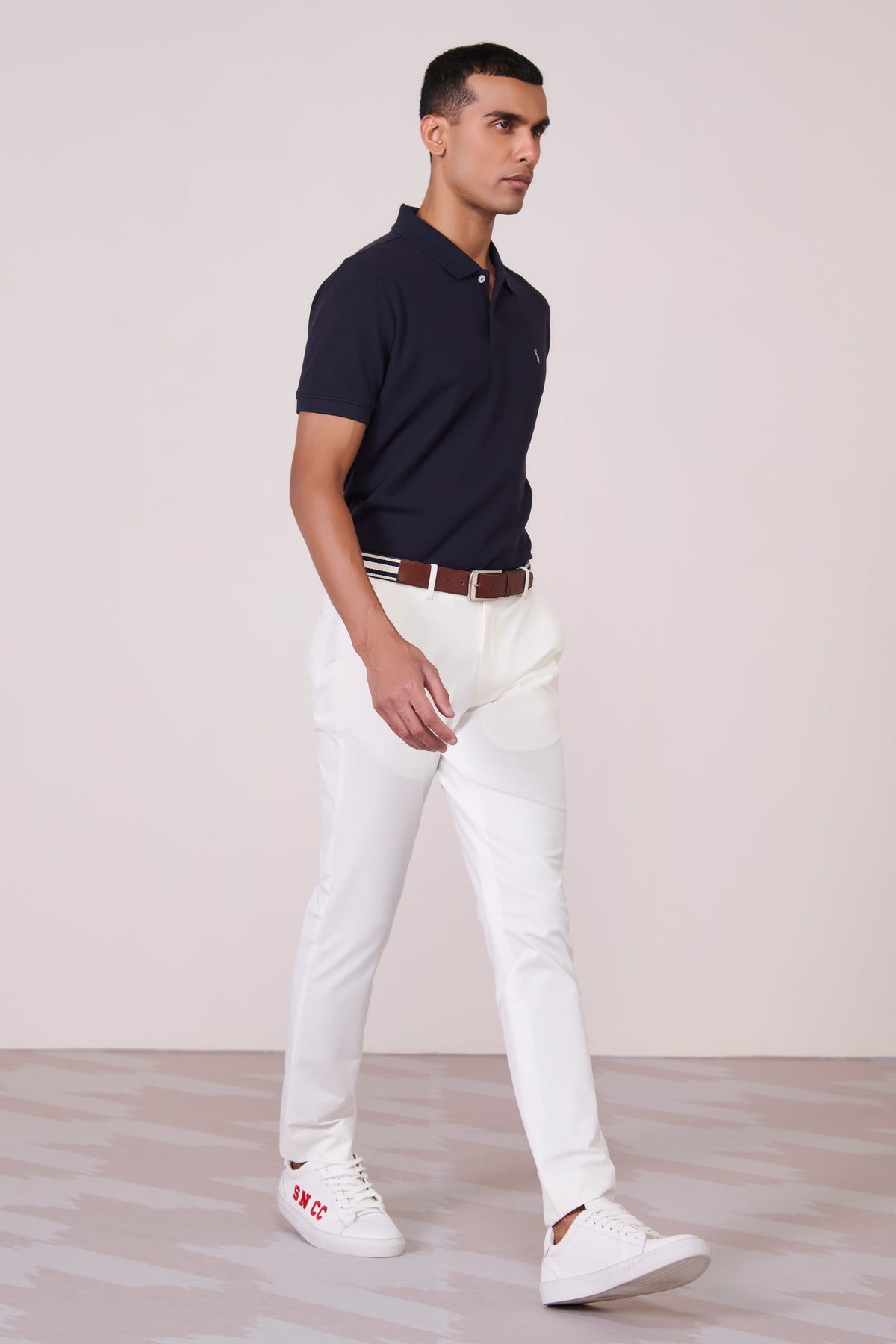 SNCC Navy Supima Pique Knit Shirt