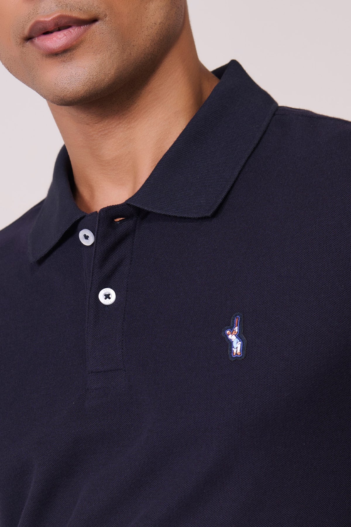SNCC Navy Supima Pique Knit Shirt