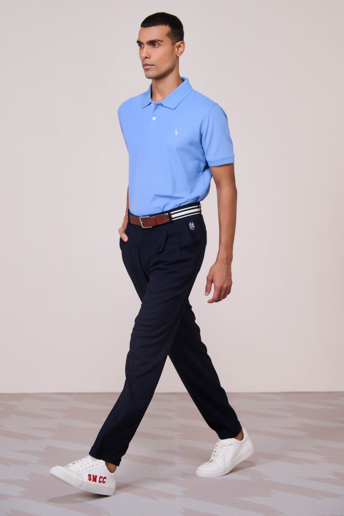 SNCC Slate Blue Supima Pique Knit Shirt