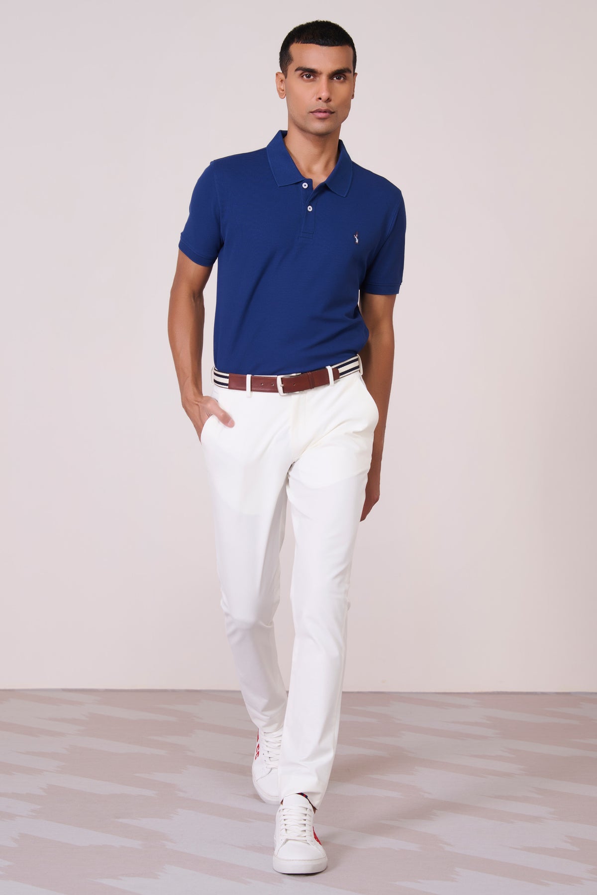 SNCC Prussian Blue Supima Pique Knit Shirt