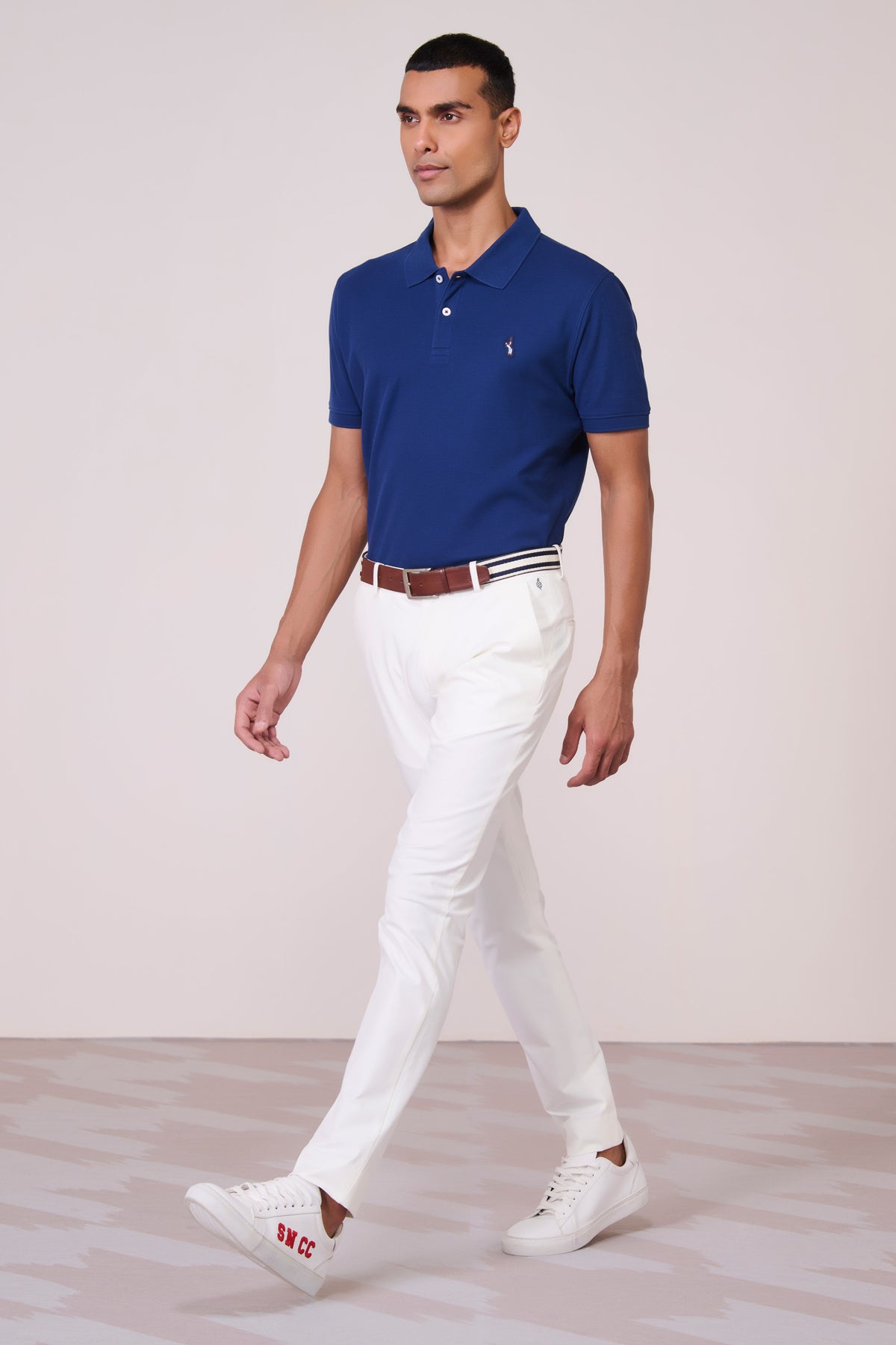 SNCC Prussian Blue Supima Pique Knit Shirt