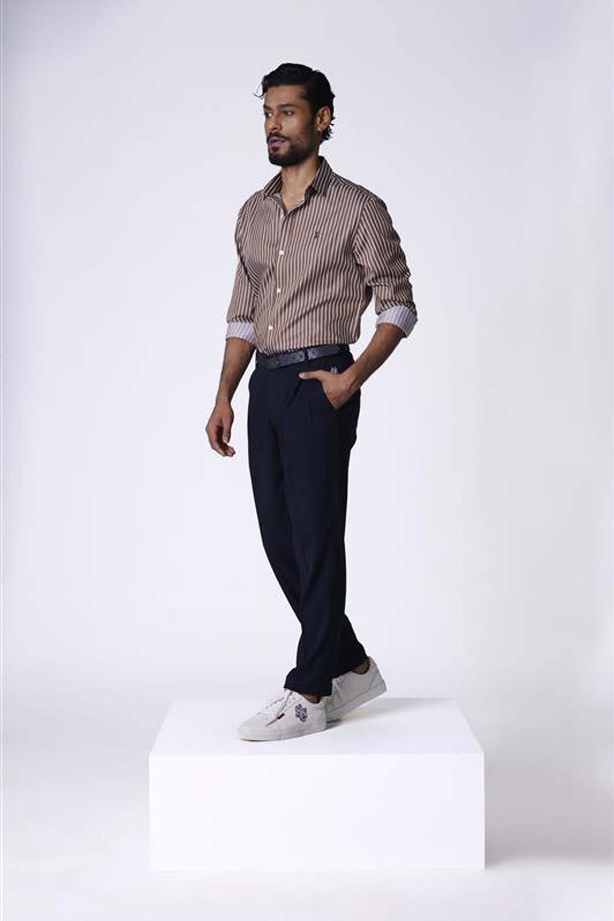 SNCC Brown Striped Shirt