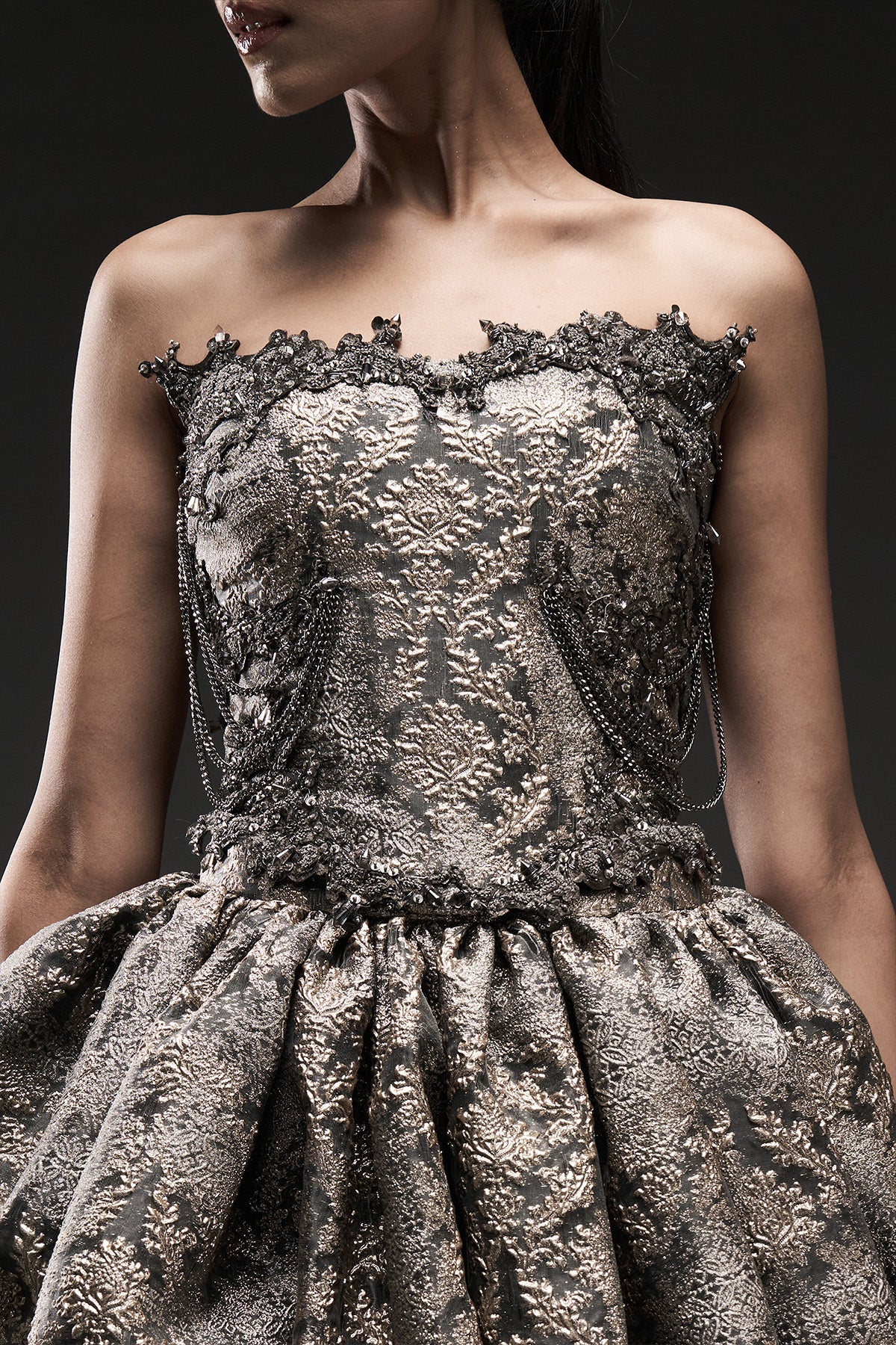 Mercury Embroidered Corset Top