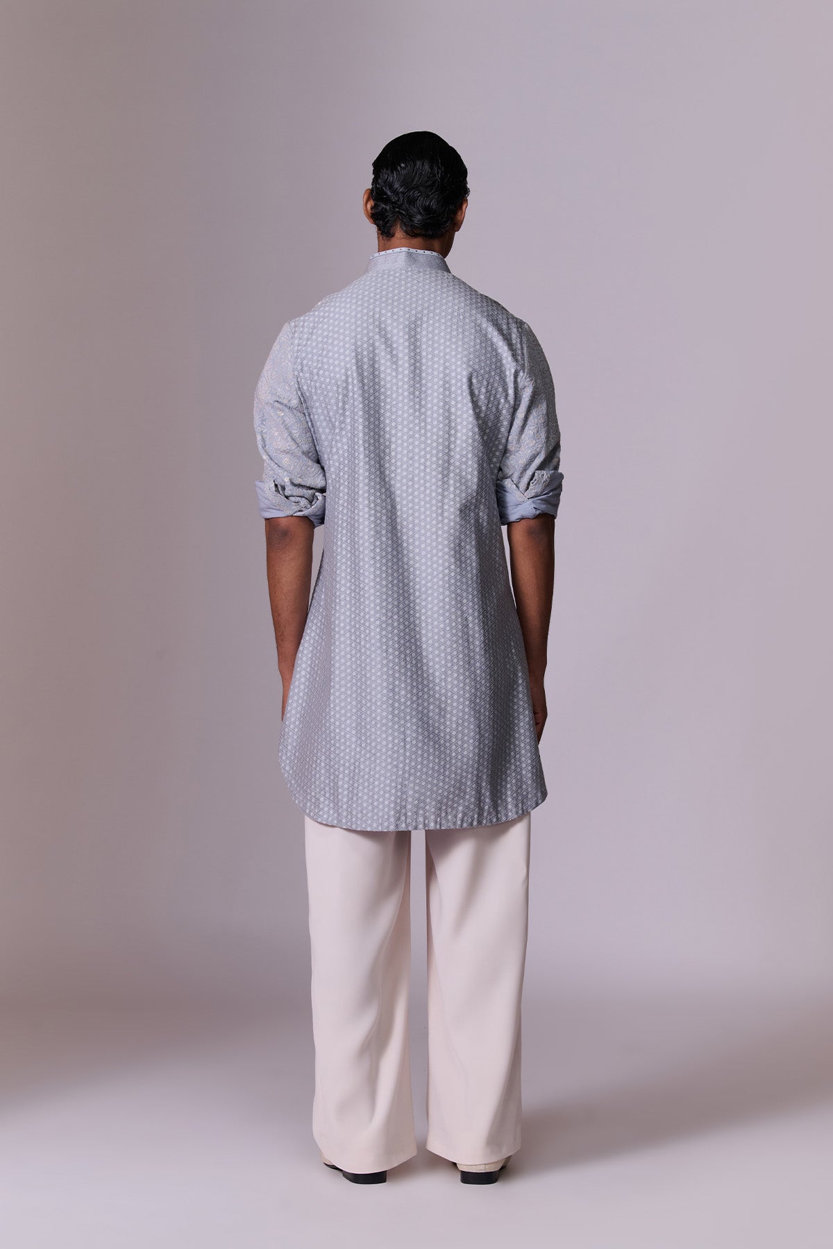 Aqua Embroidered Kurta Set