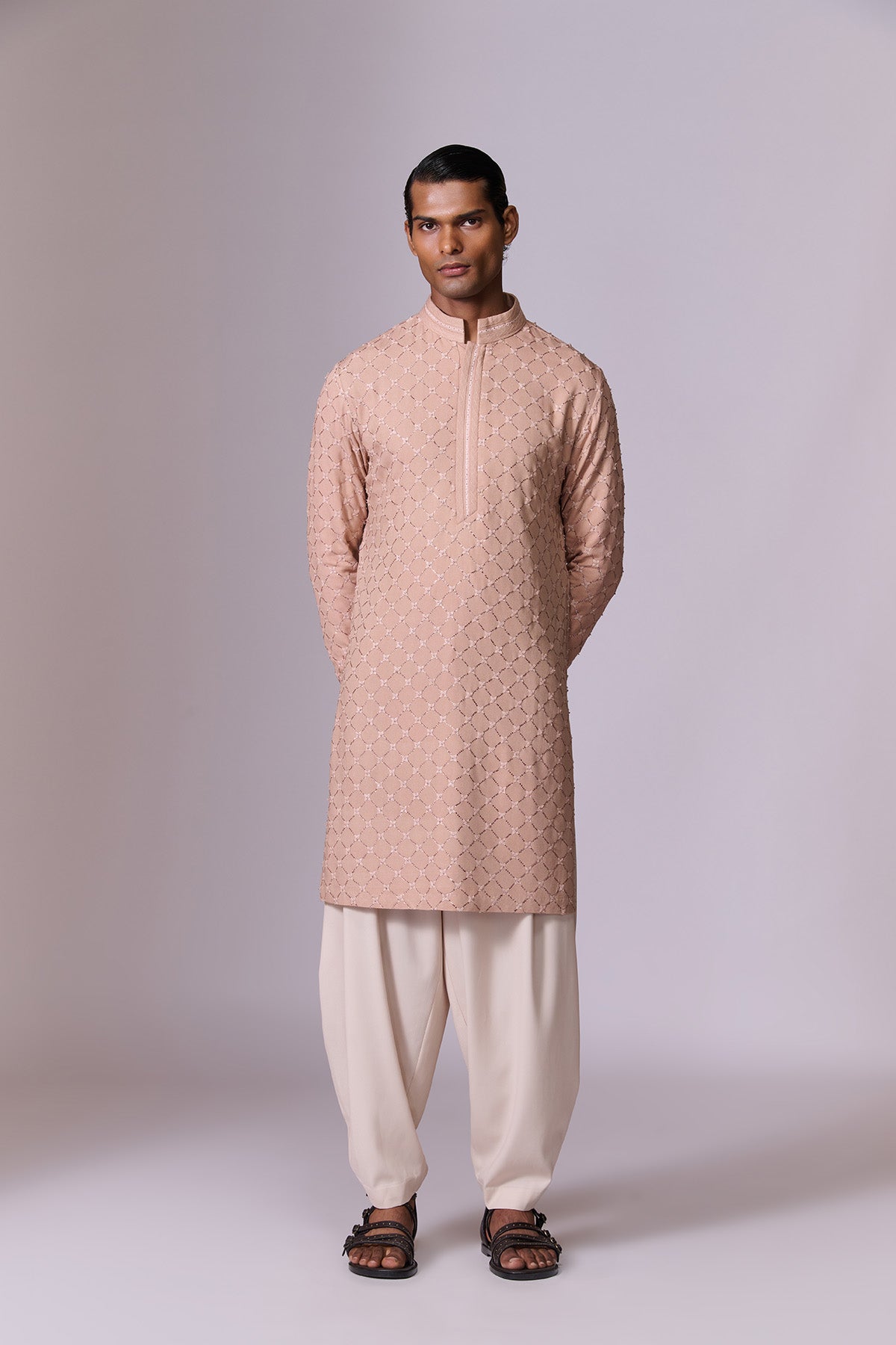 Blush Pink Embroidered Kurta Set