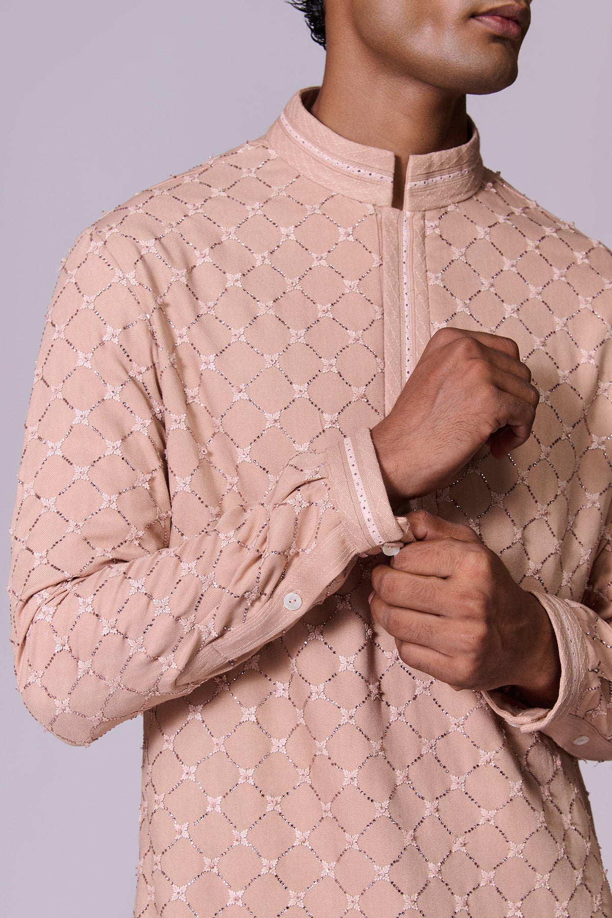 Blush Pink Embroidered Kurta Set