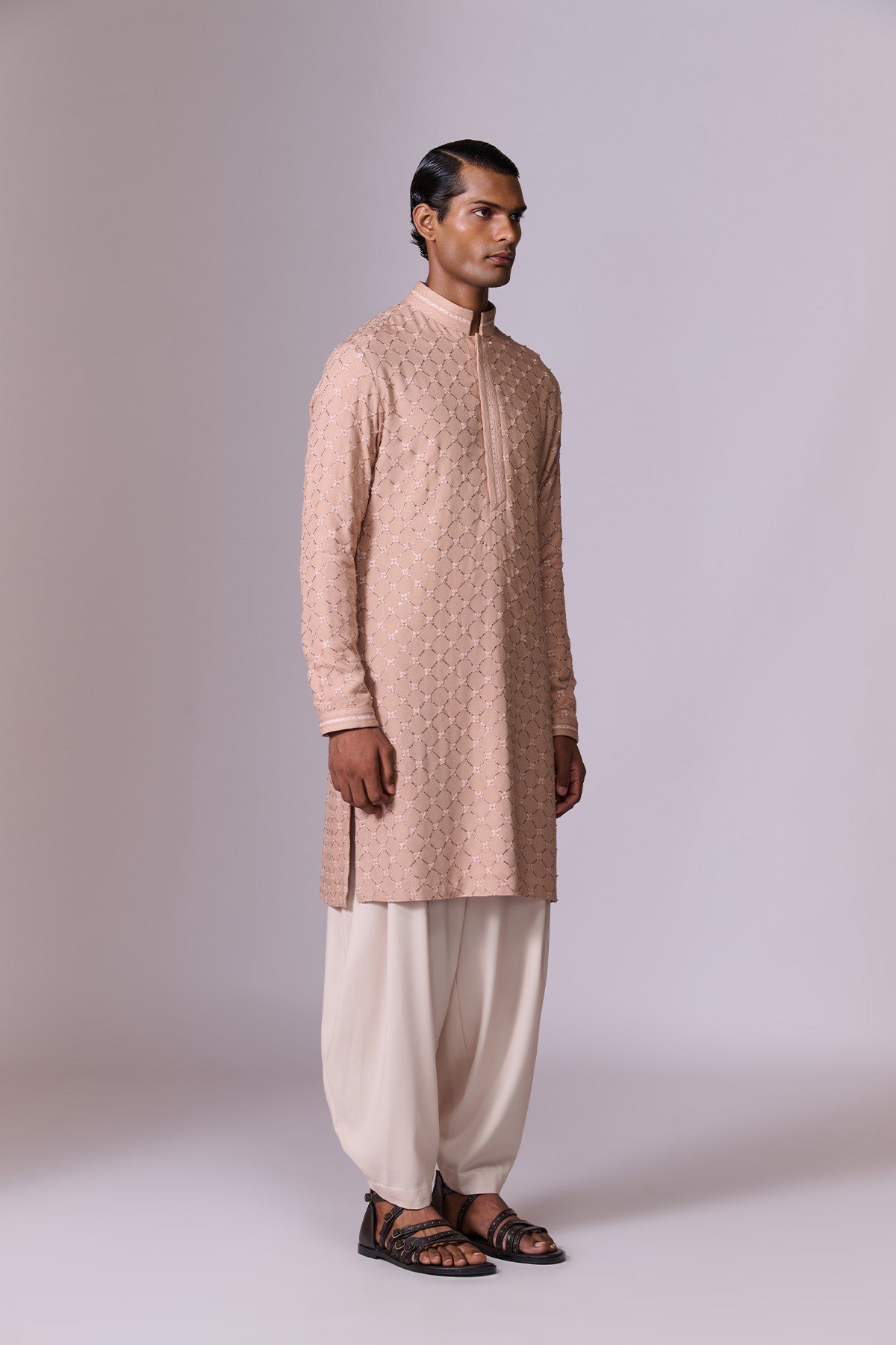 Blush Pink Embroidered Kurta Set