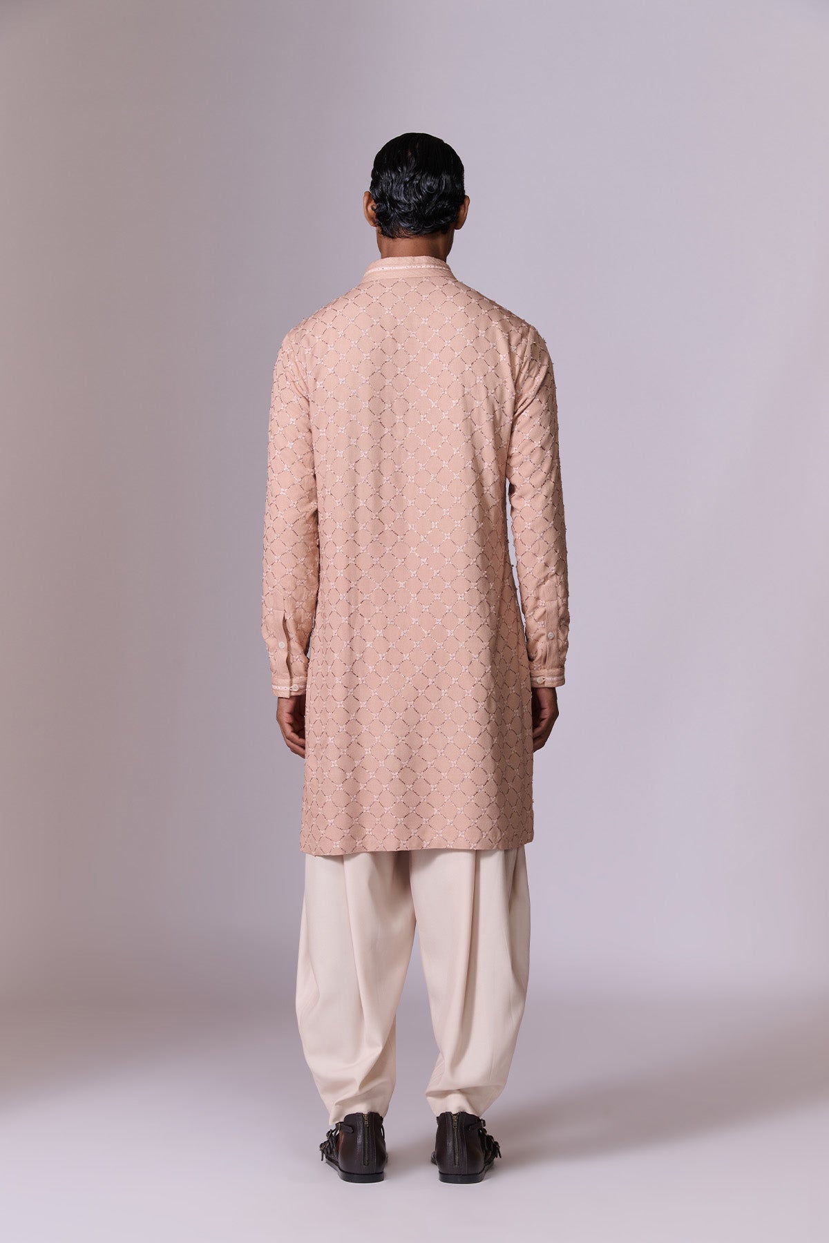 Blush Pink Embroidered Kurta Set