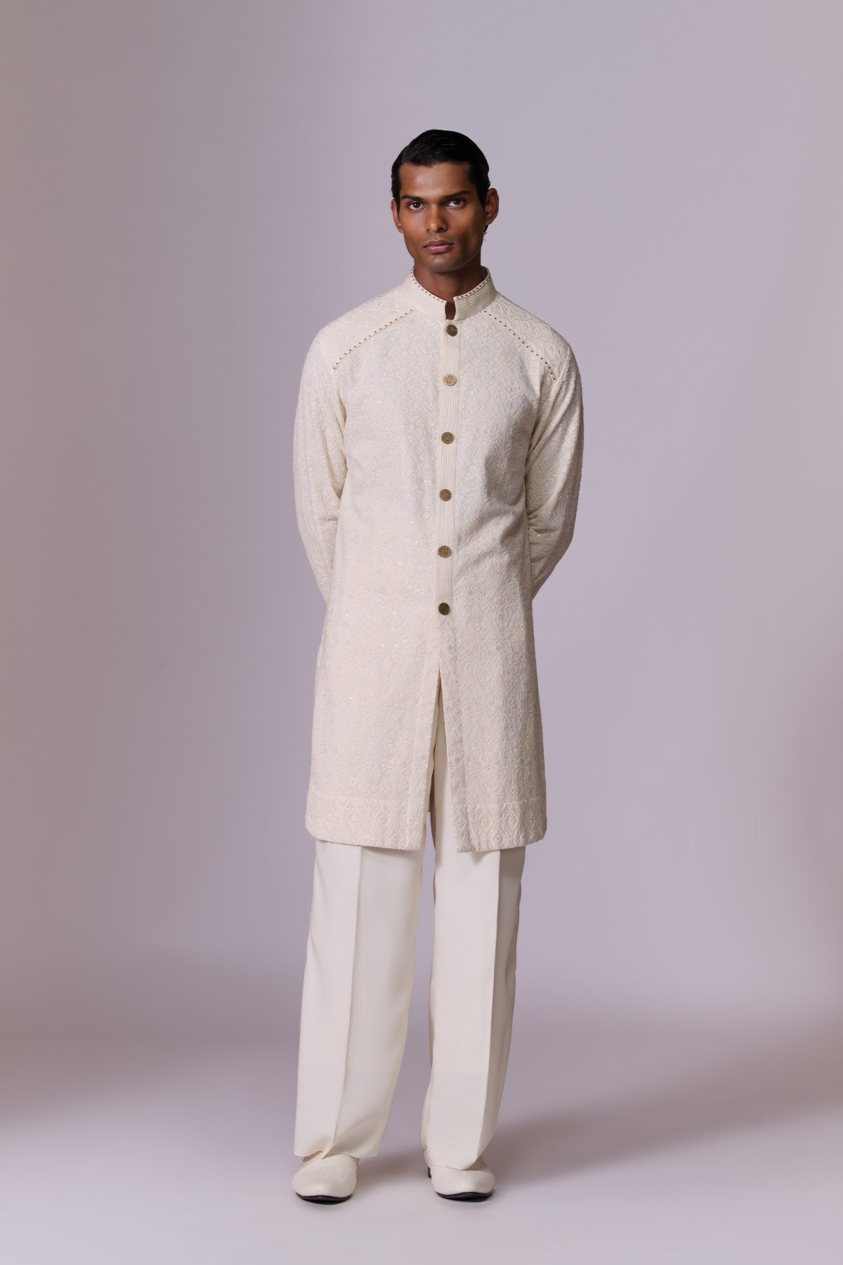 Ivory Intricate Embroidered Kurta Set