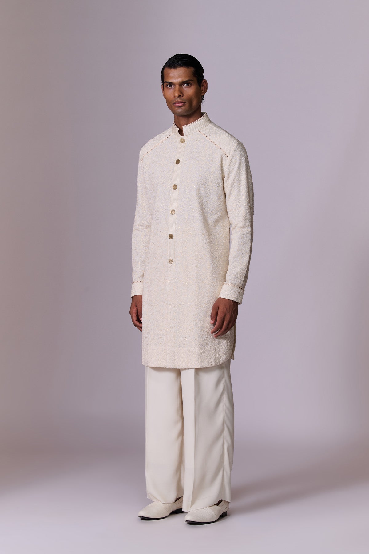 Ivory Intricate Embroidered Kurta Set