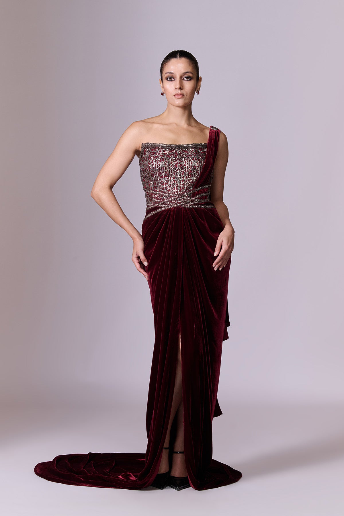 Merlot Velvet Gown