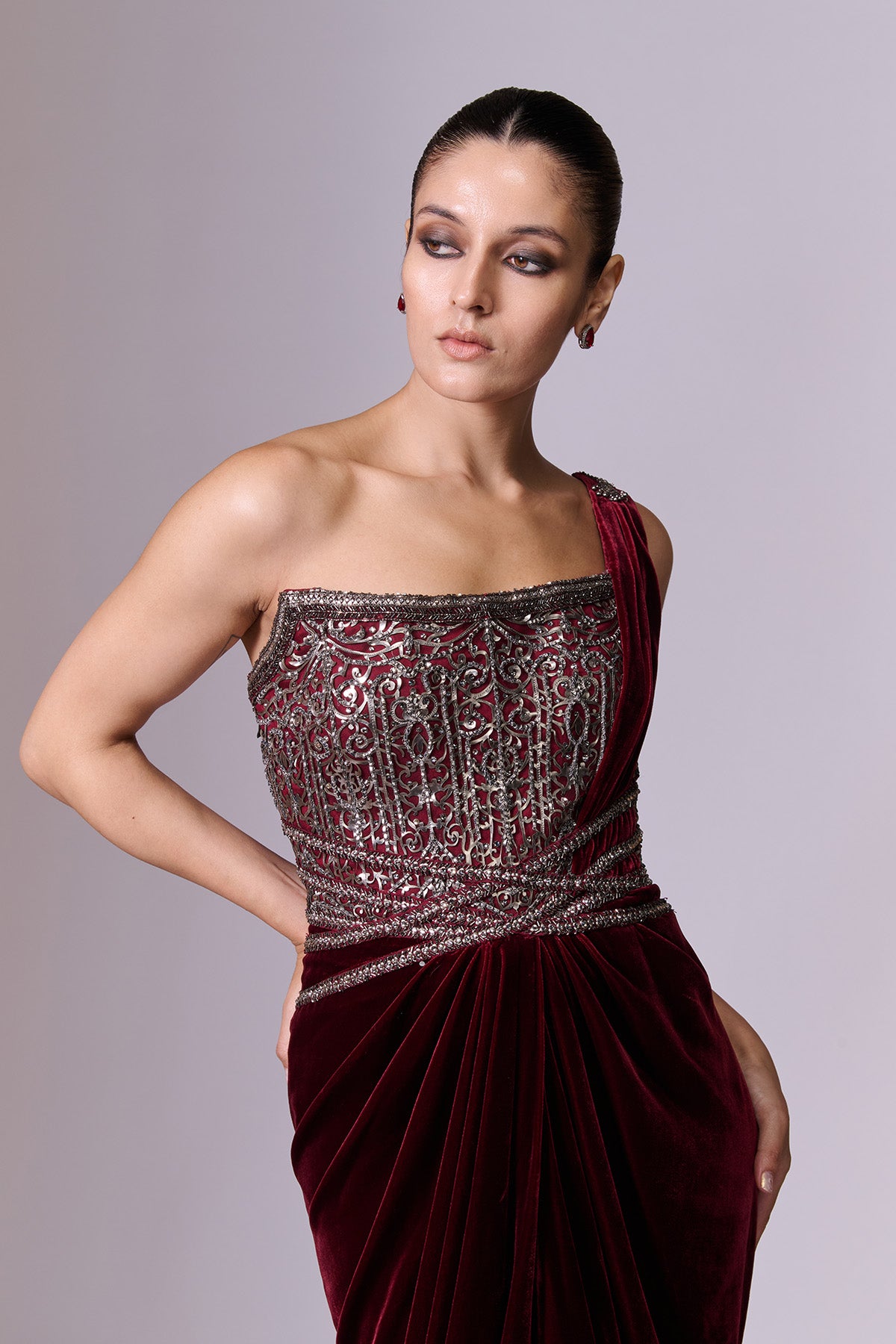 Merlot Velvet Gown