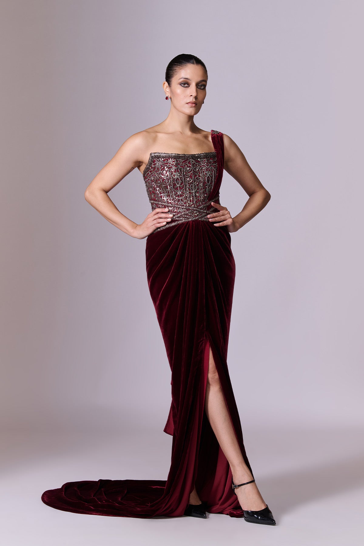 Merlot Velvet Gown