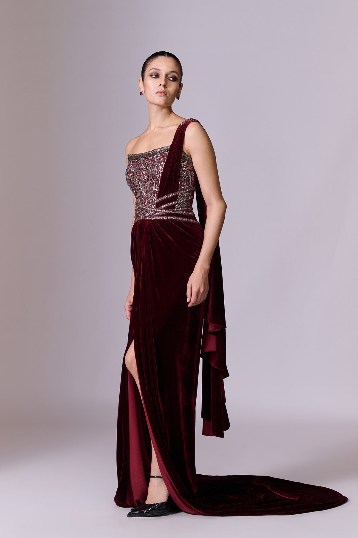 Merlot Velvet Gown