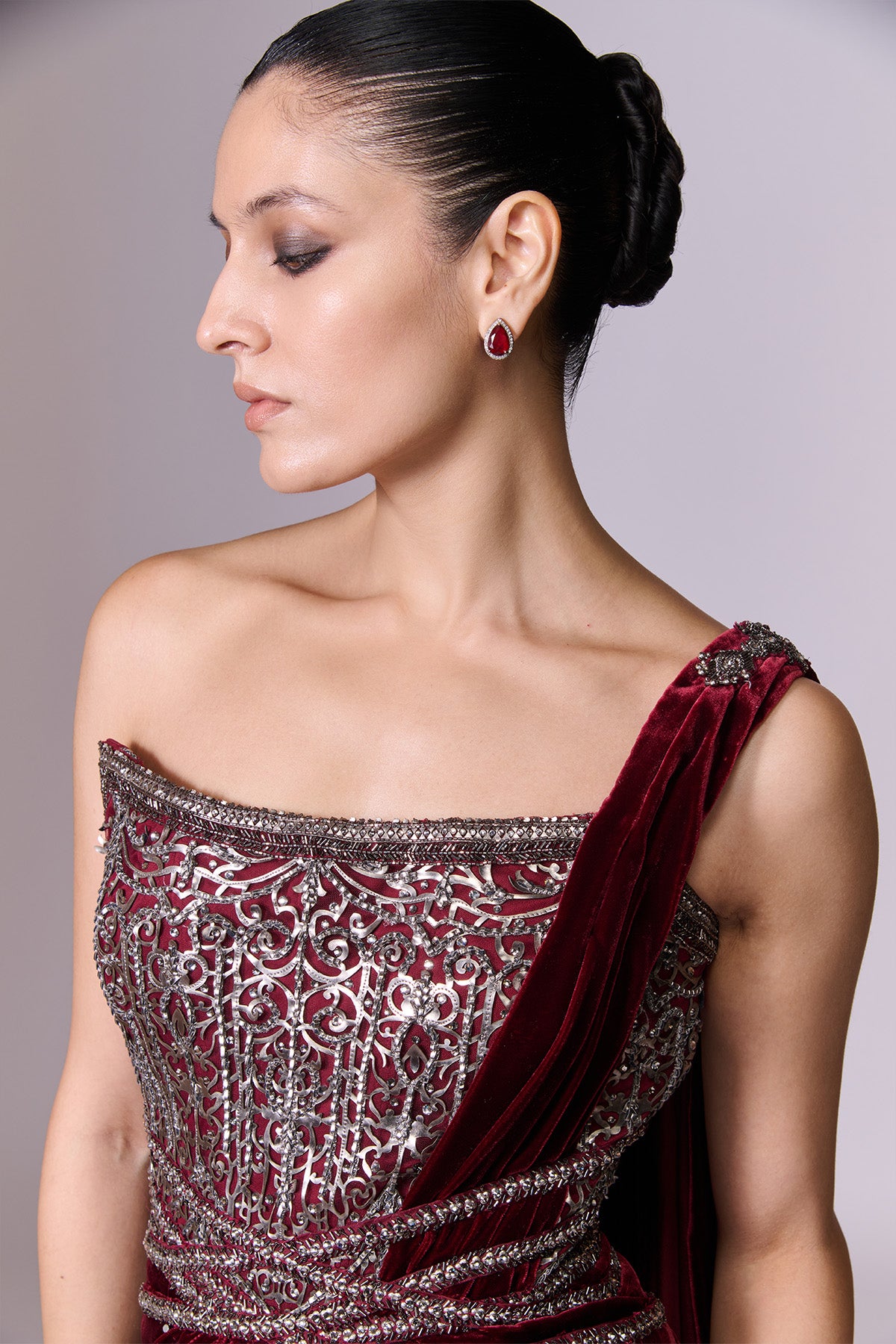 Merlot Velvet Gown