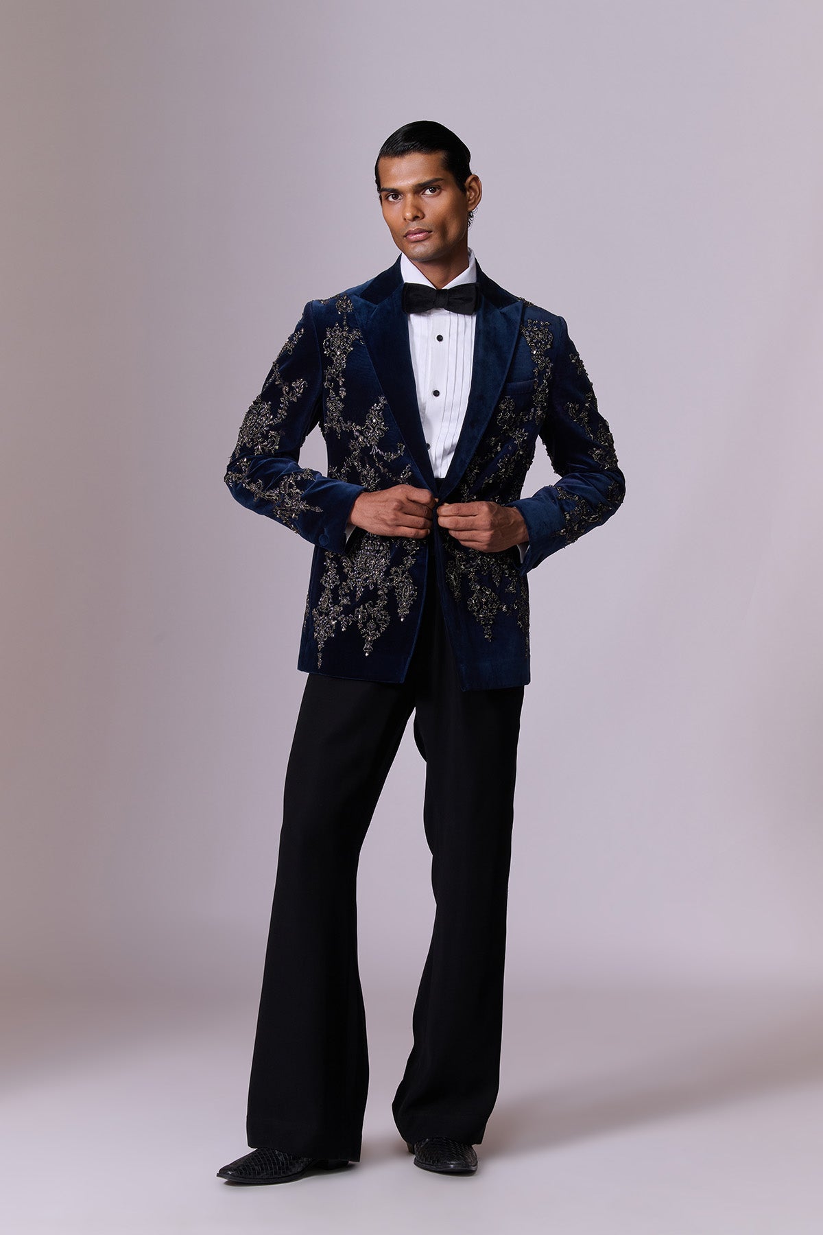 Midnight Motif Velvet Tuxedo set