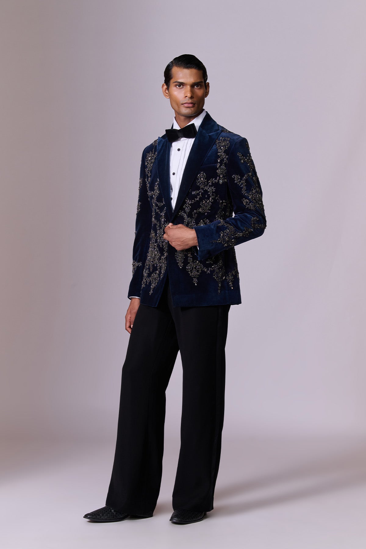 Midnight Motif Velvet Tuxedo set