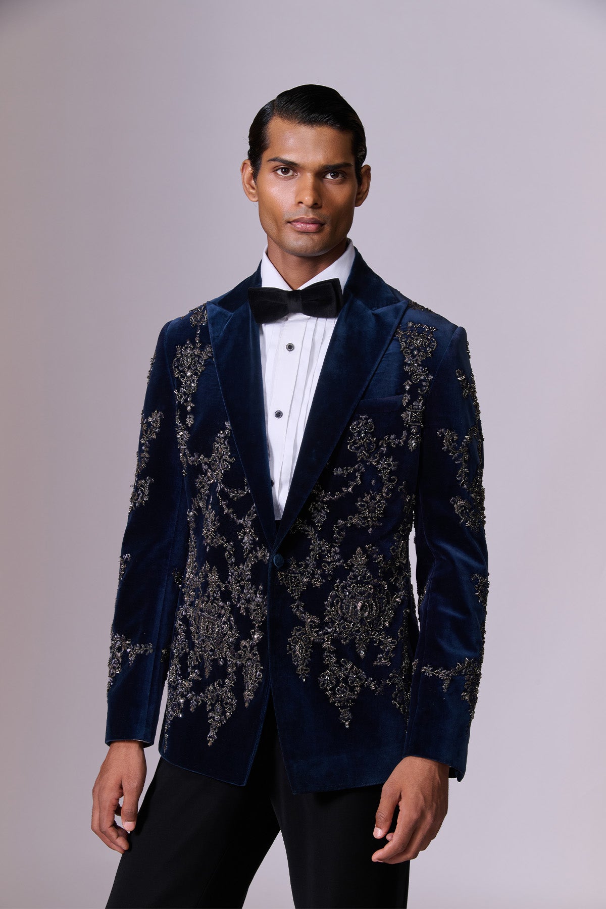Midnight Motif Velvet Tuxedo set