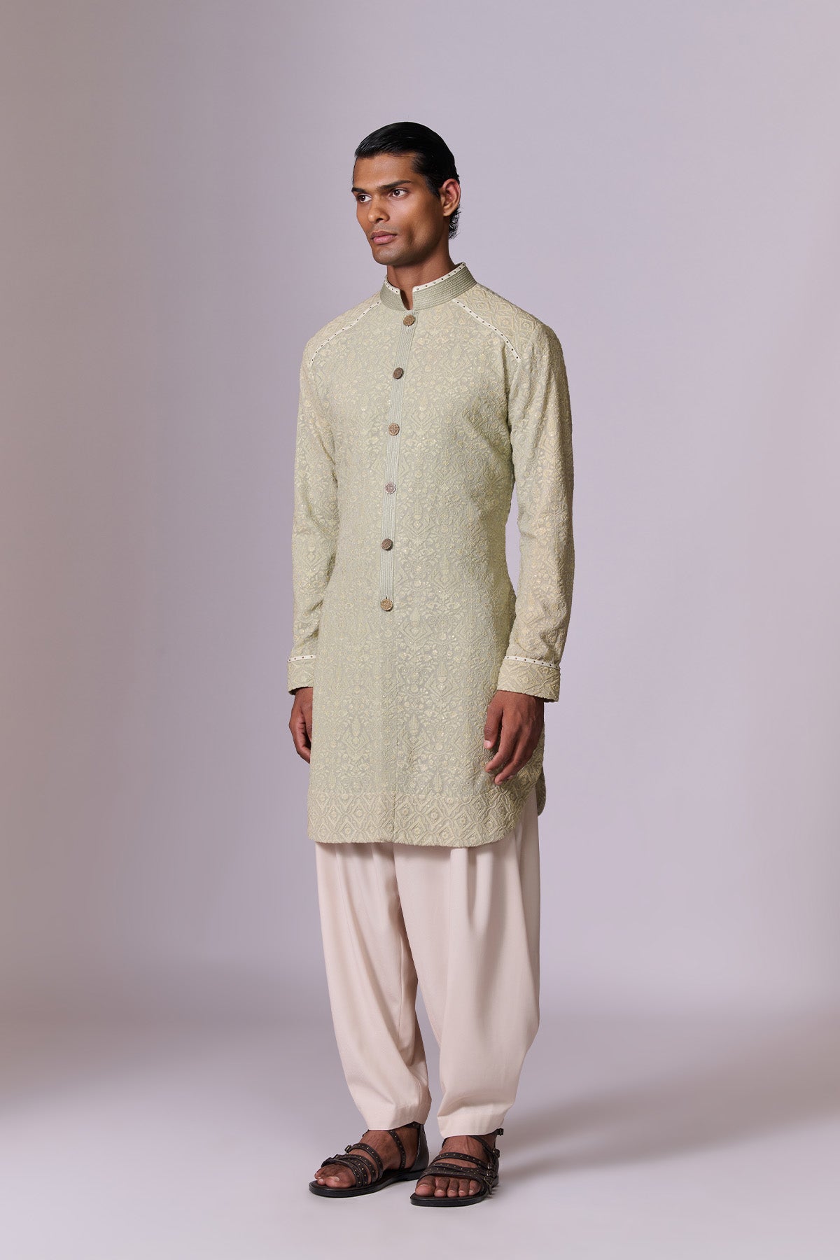 Mint Embroidered Kurta Set