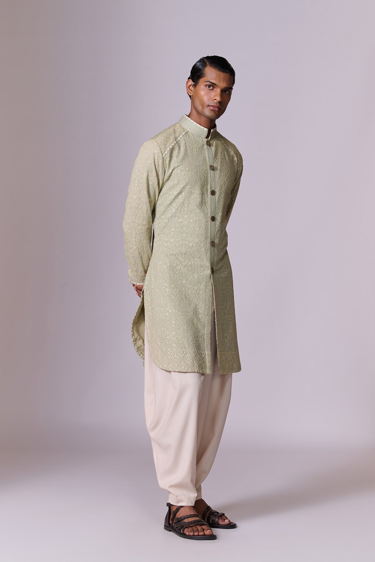 Mint Embroidered Kurta Set